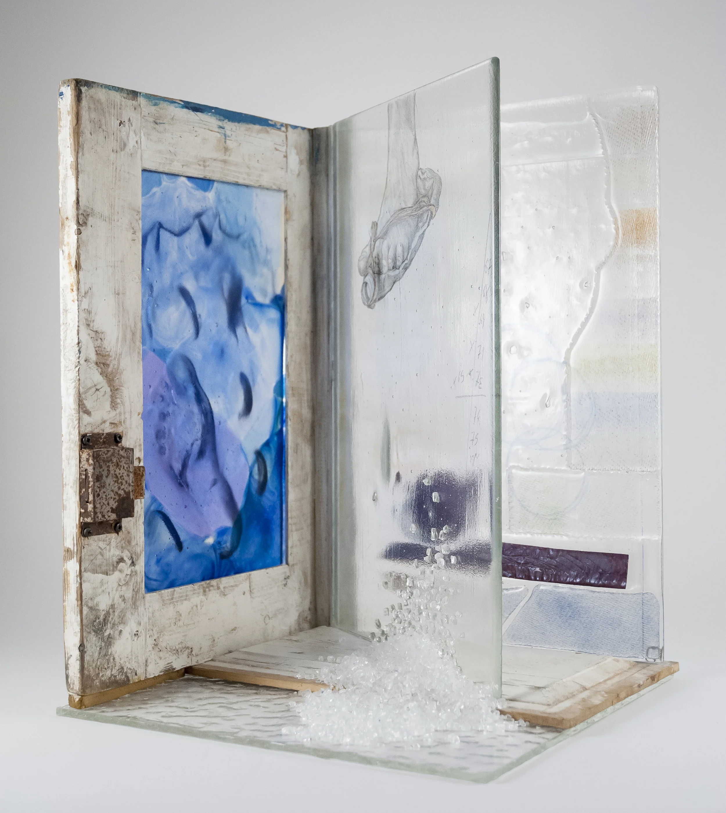 Glass, wood cm. cm. 34 x cm. 31 h.cm. 46