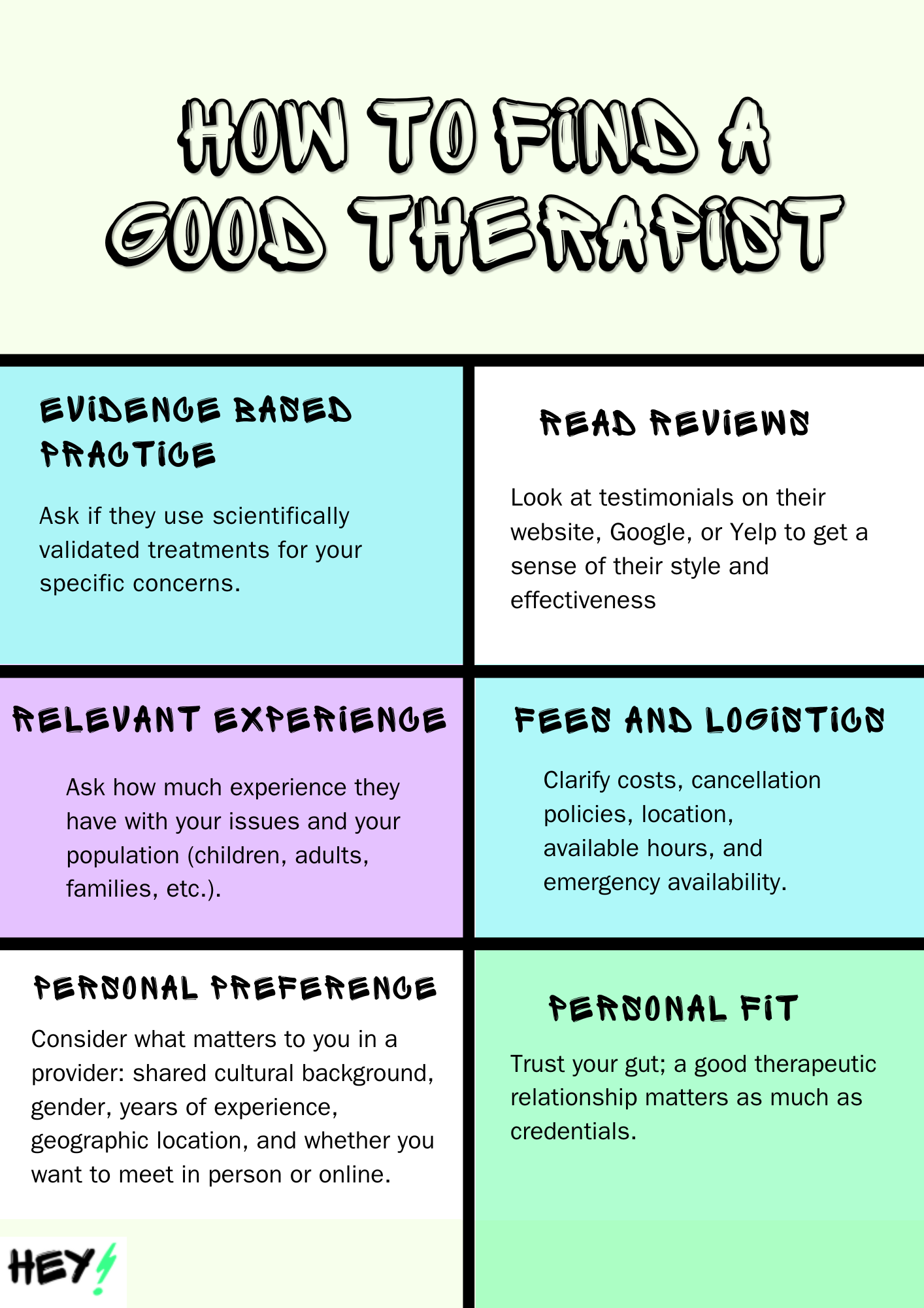 HEY! Youth Guide to Therapy — Youth At The Center