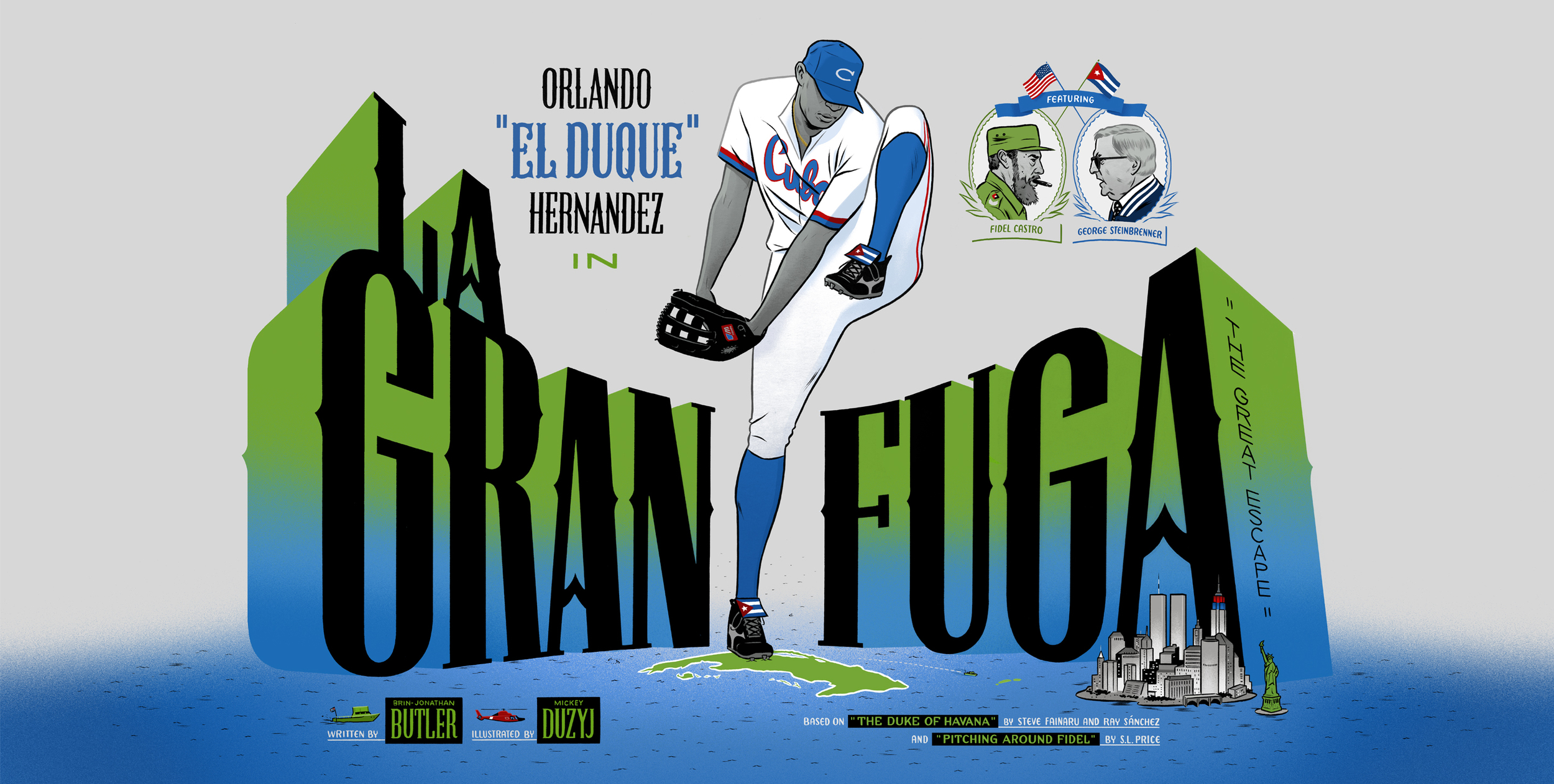 DESIGN AND ILLUSTRATION FOR "LA GRAN FUGA",  THE VICTORY JOURNAL, 2014. WRITTEN BY BRIN-JONATHAN BUTLER.