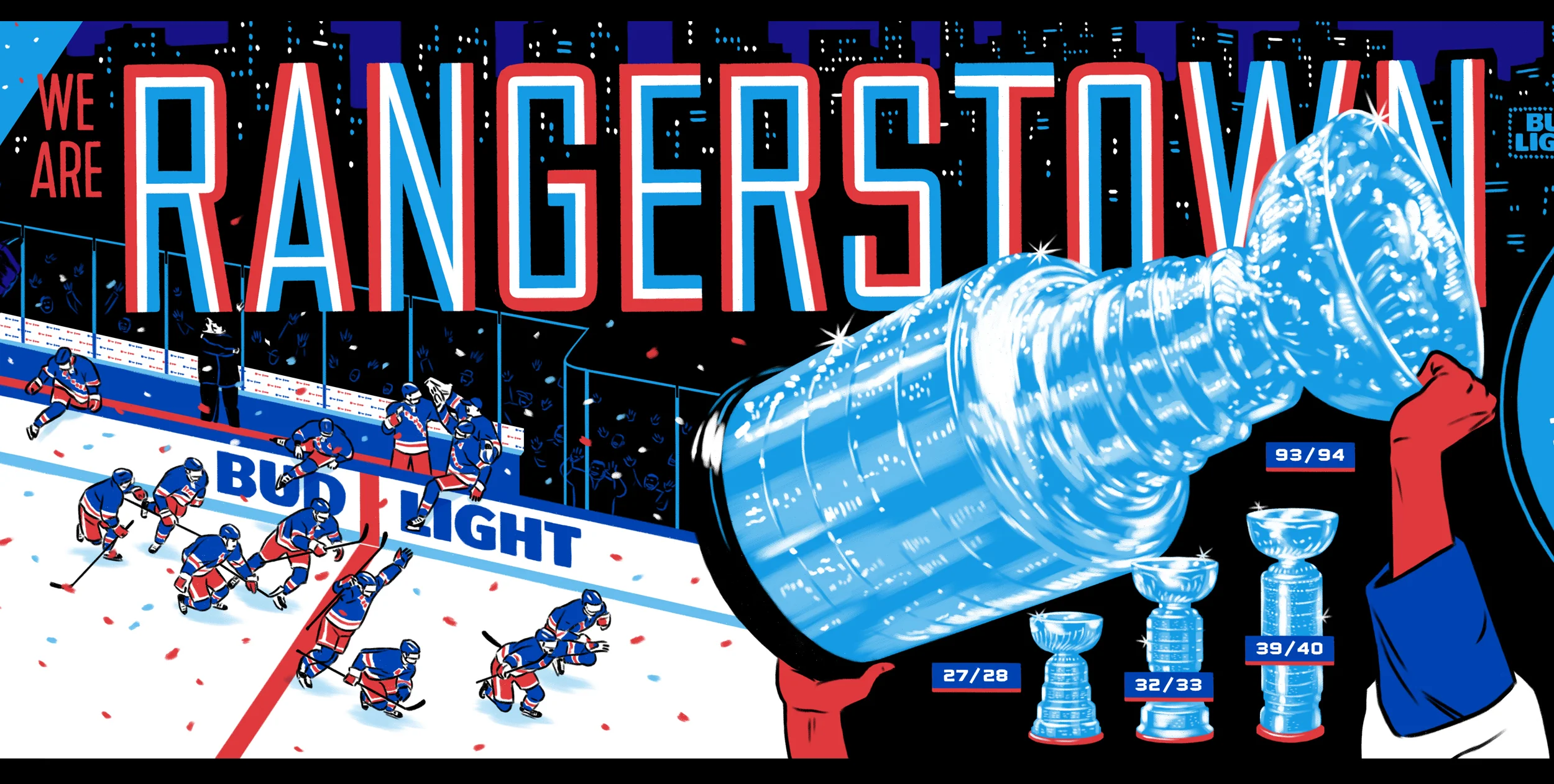 New York Rangers &amp; Knicks Murals at MSG