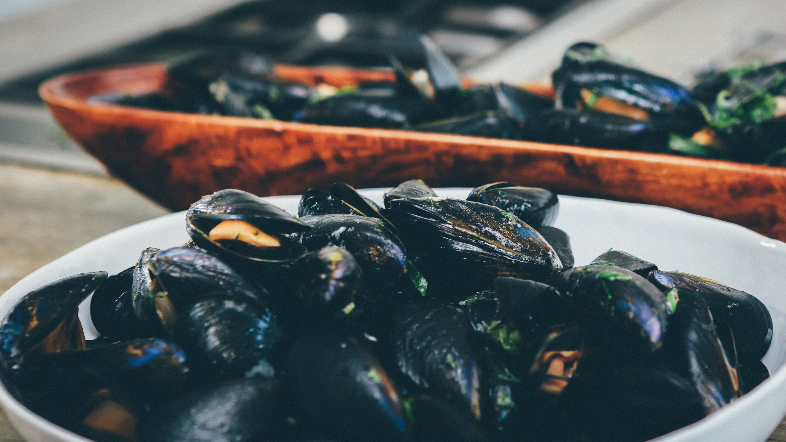 Ale-Steamed Mussels