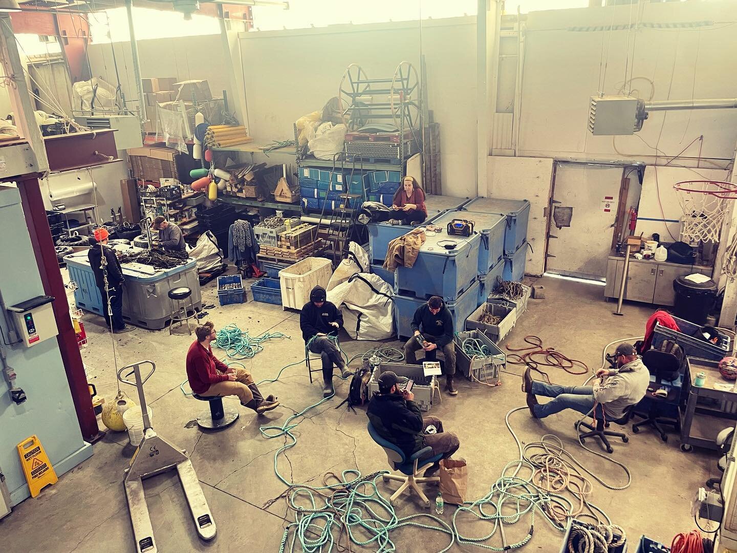 Mussel farming is not always sunshine, calm seas, and picturesque views. In fact, most of the time it&rsquo;s not! Here we are making droppers and corner weights. Despite the tough days, we only grow stronger as a team. What you don&rsquo;t see is th