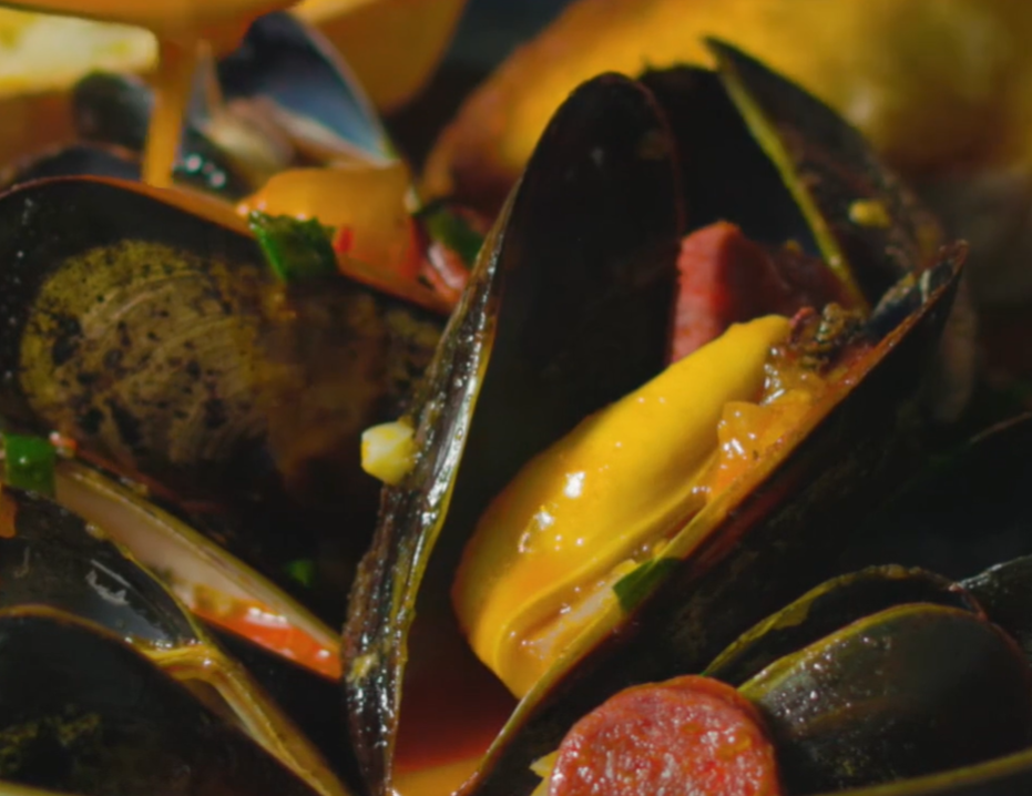 Bangs Island Chorizo Mussels by Chef Nic Saindon