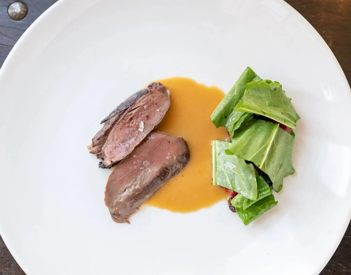 Lamb Heart with Bangs Island Mussel Jus by Chef Cody Chassar