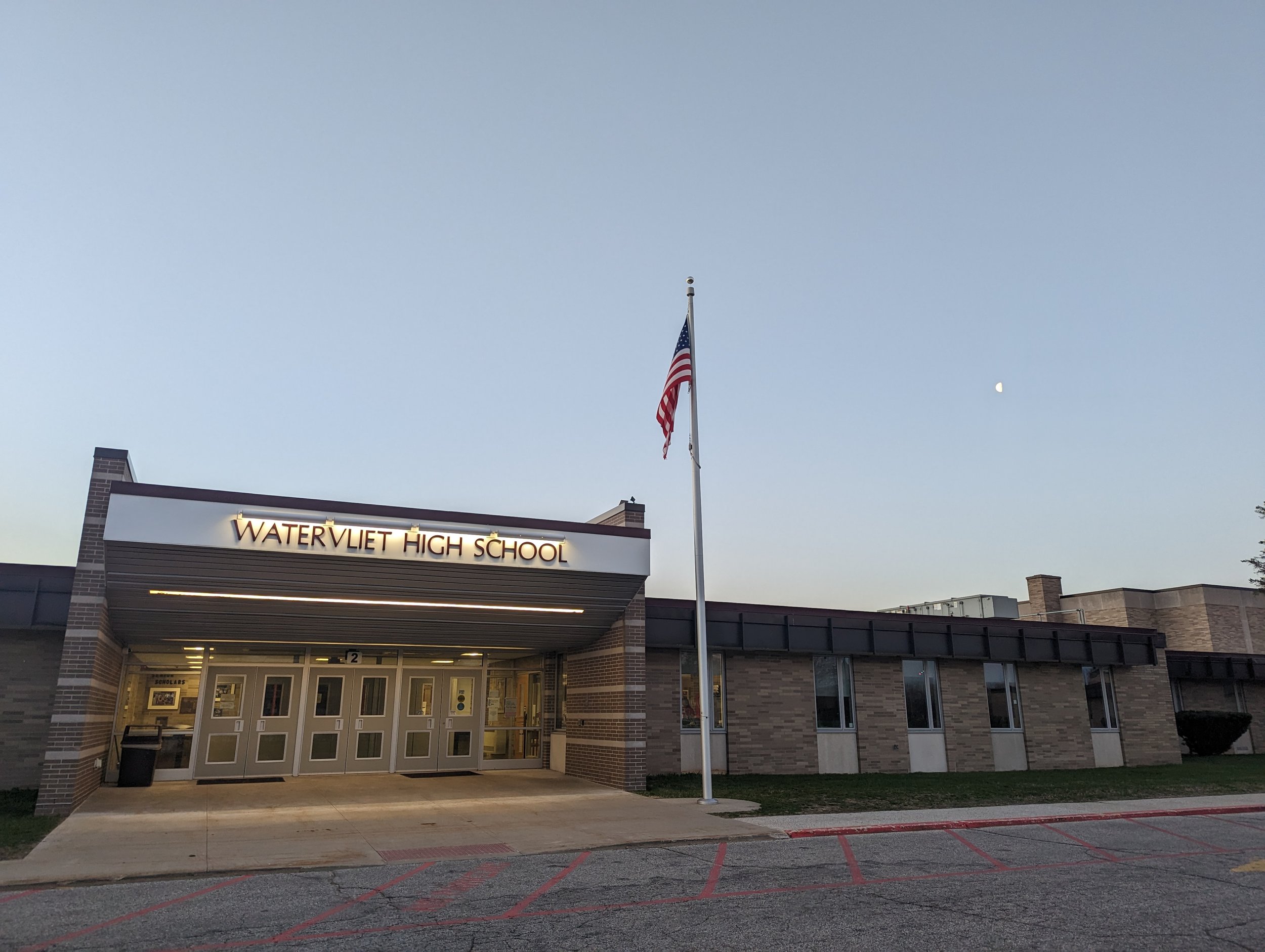 Watervliet High School at Dusk