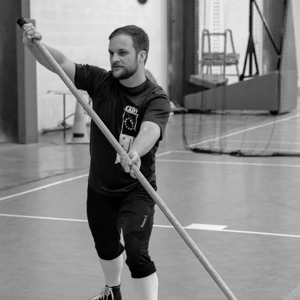 William Buschur is the lead polearms instructor, focusing on the individual use of staff, spear, halberd, and pike. William is a Maryland attorney.