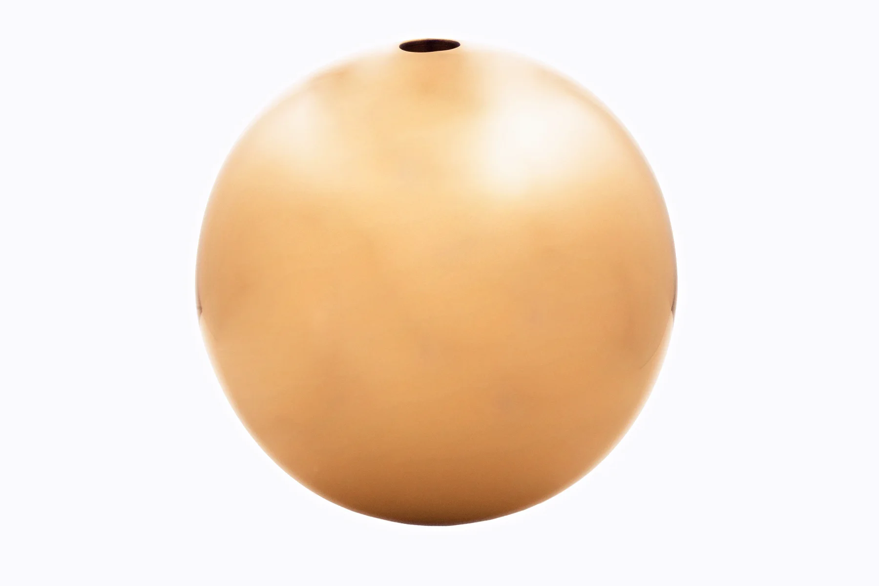 BALL VASE 1, CAST AND POLISHED BRASS