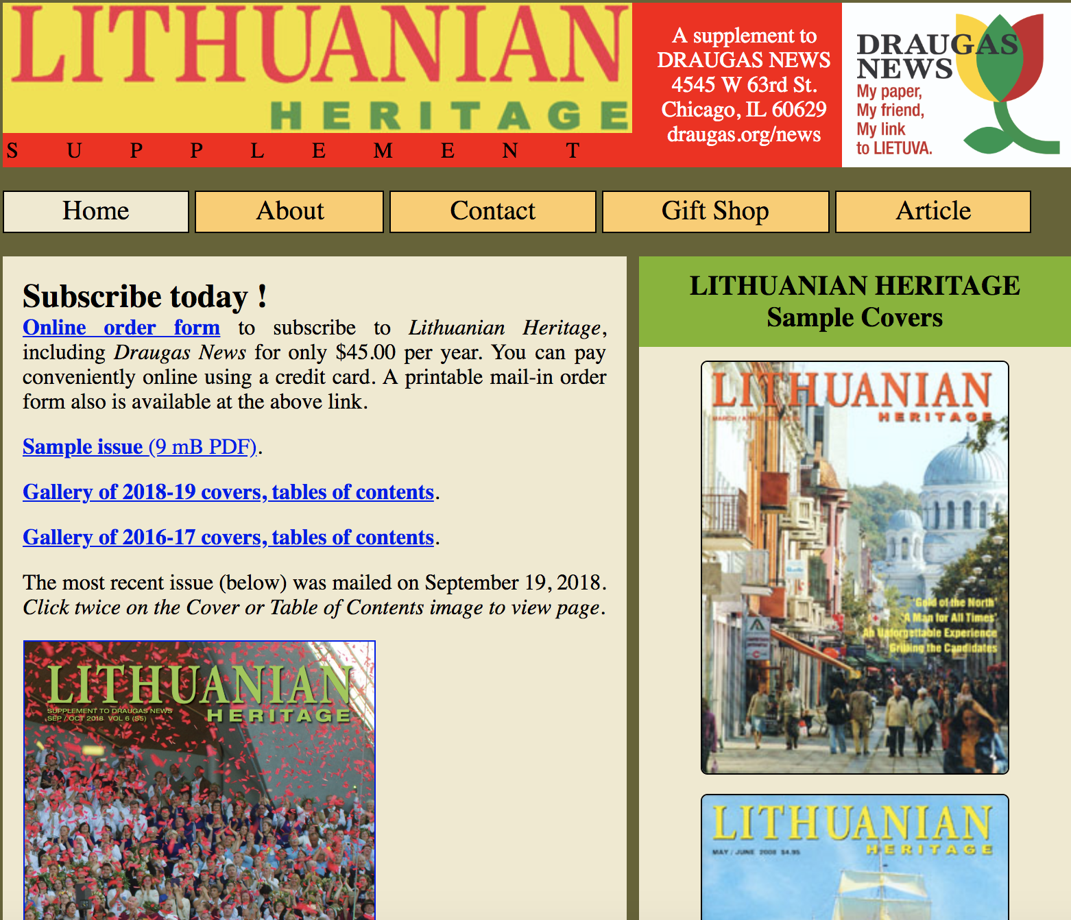 Lithuanian Heritage Magazine