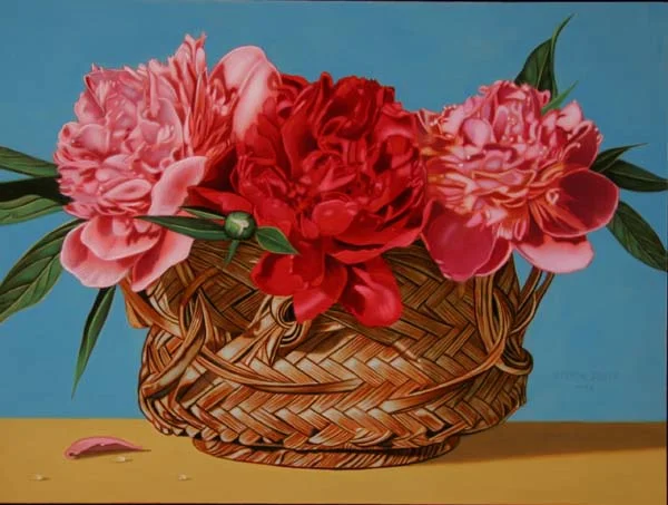 Basket of Peonies