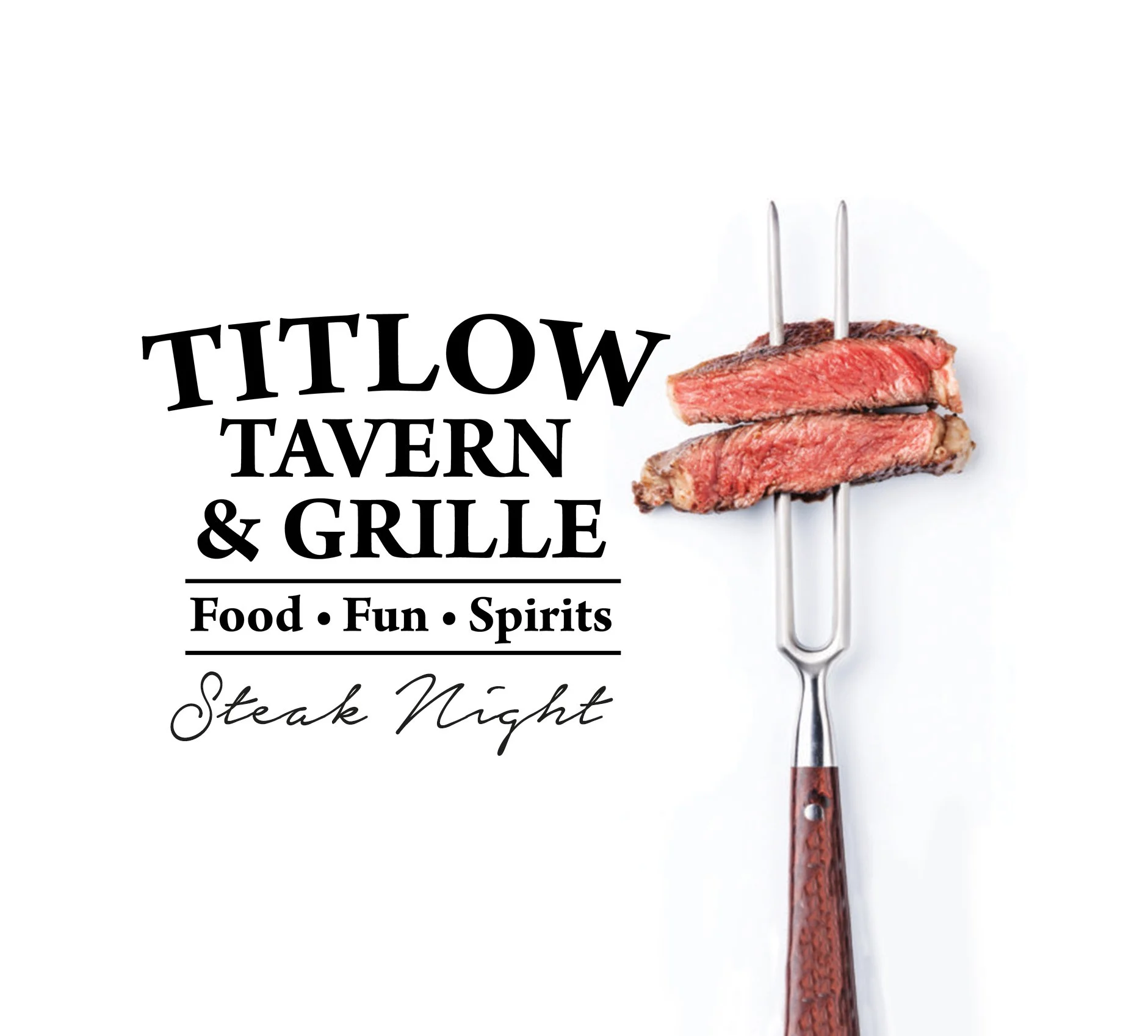 Steak Night is back at The TItlow! Cheese Streak &amp; Fresh Cut Fries only $10.50 from 11am-9pm. Also we have a 14oz New York Strip with side and salad for $29.99 from 4-9pm