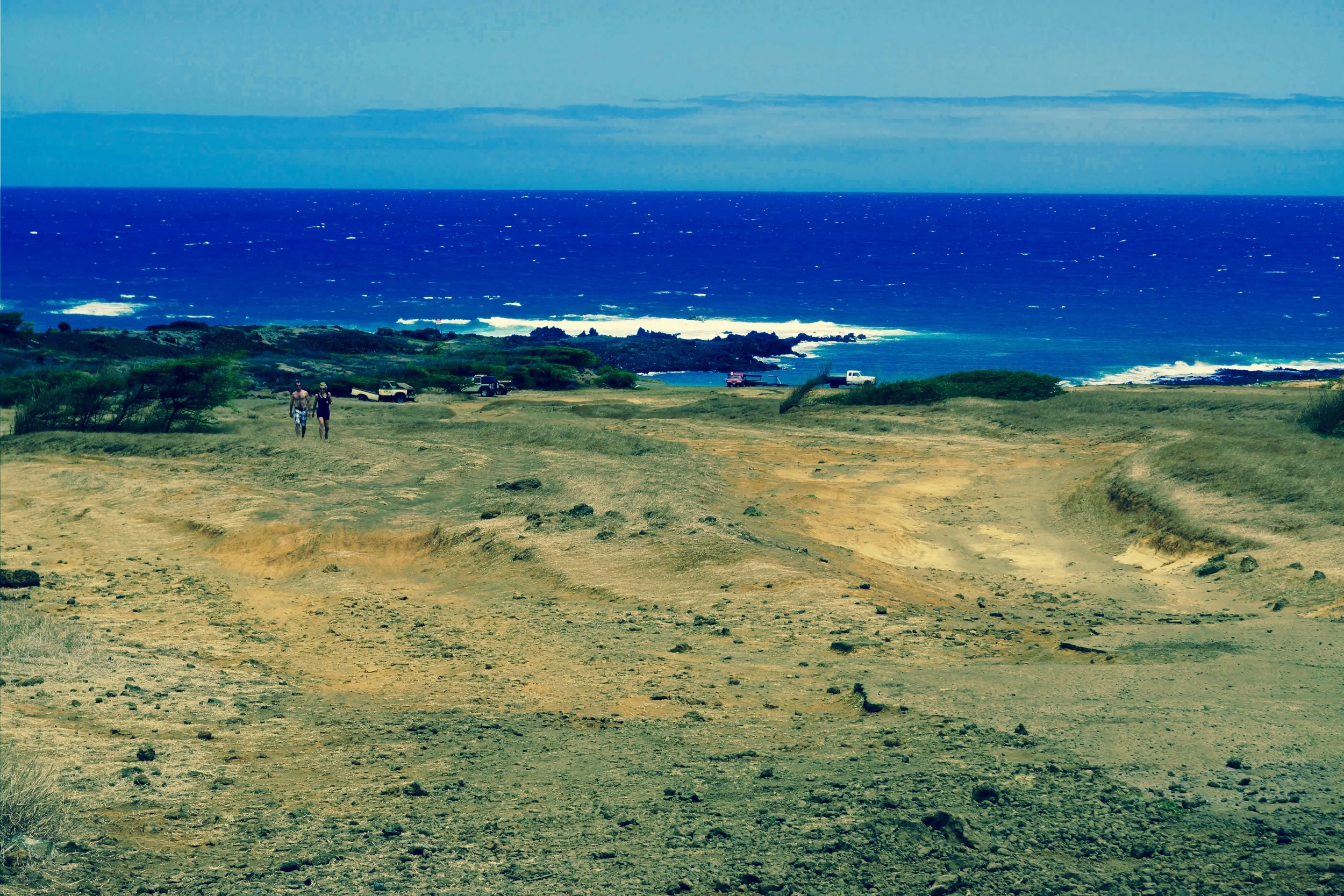 Susan J. Demas, Hiking down to Papakōlea, July 2012