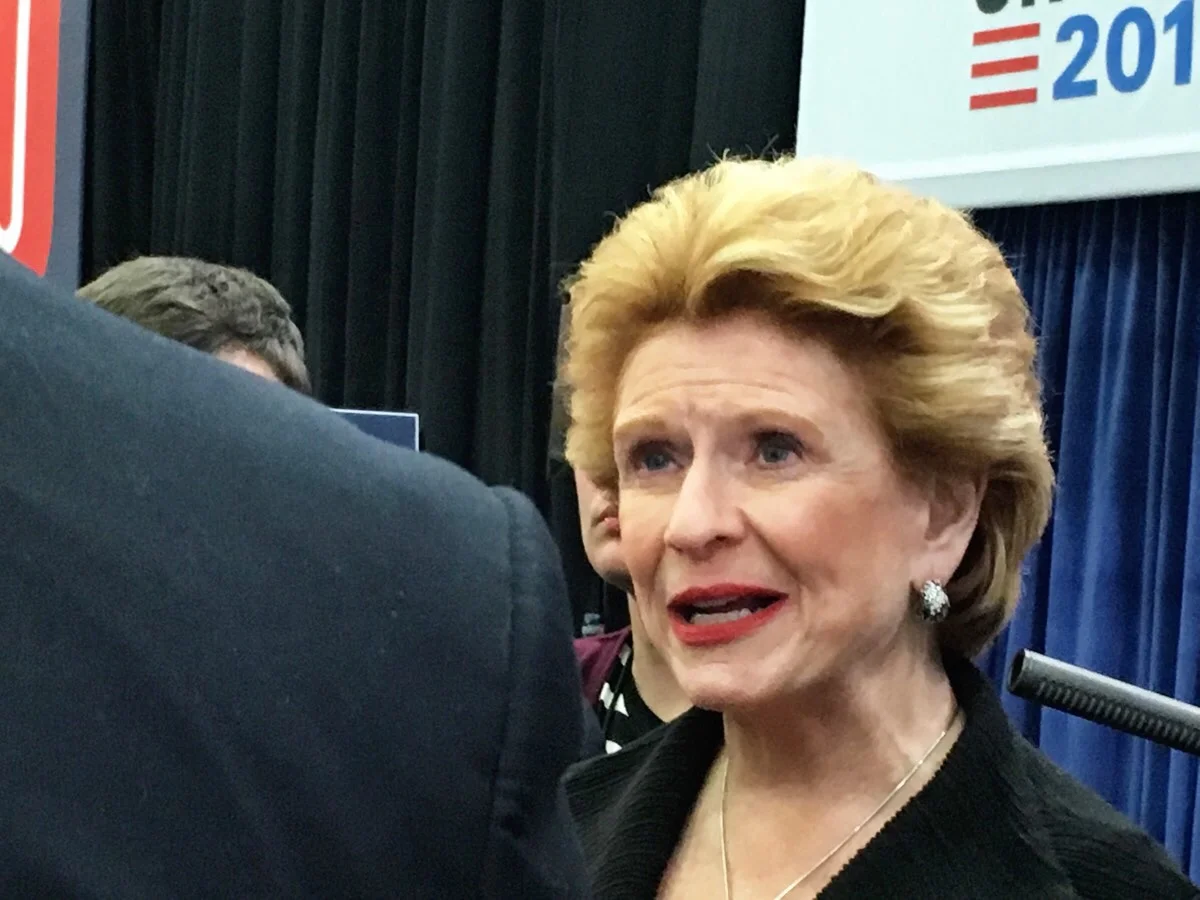 Debbie Stabenow at the Michigan Democratic presidential debate in Flint, March 2016/ Susan J. Demas.
