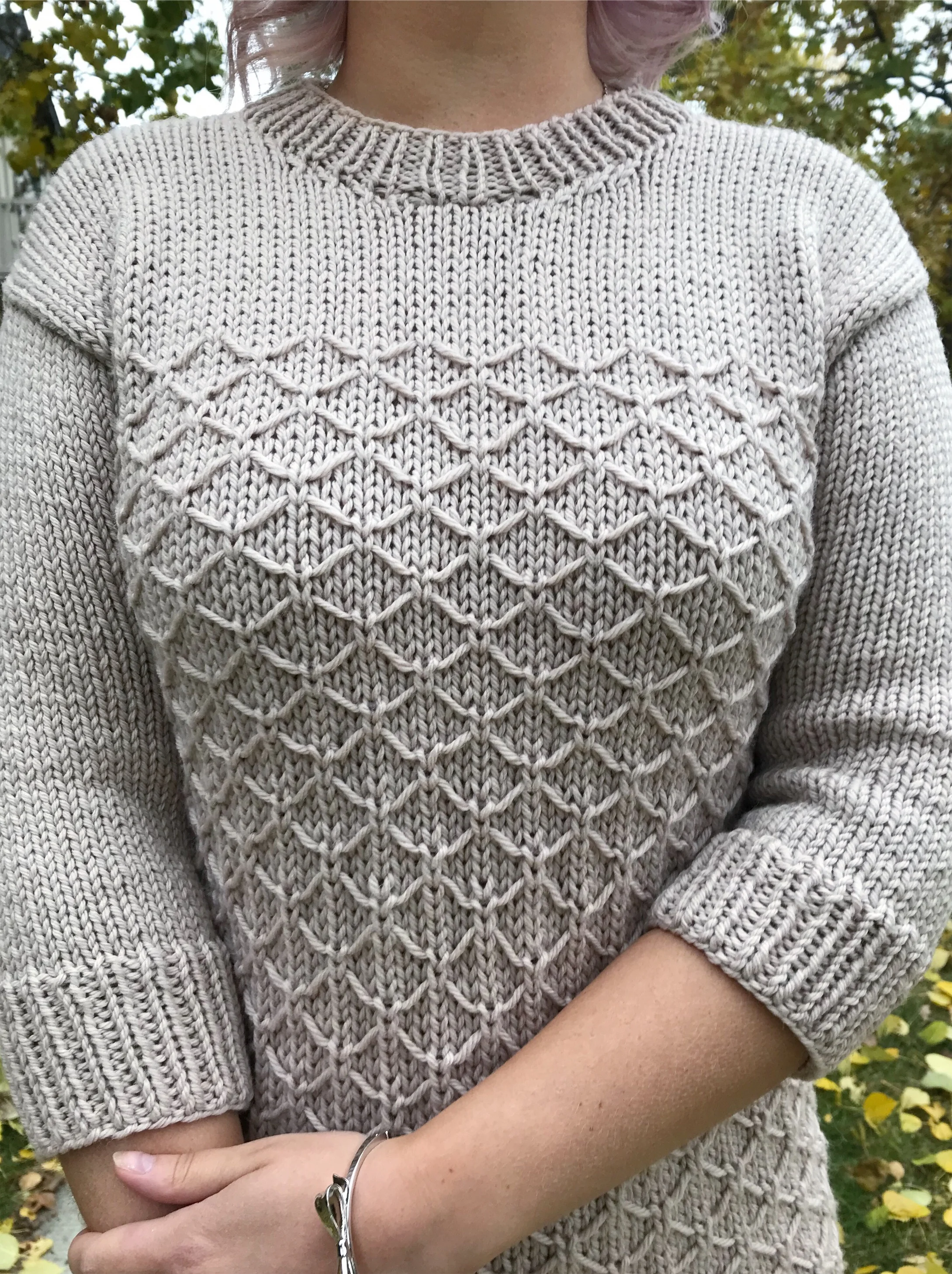 Diamond Knit Dress - Knitting Pattern — Knitatude - Modern Knitting ...