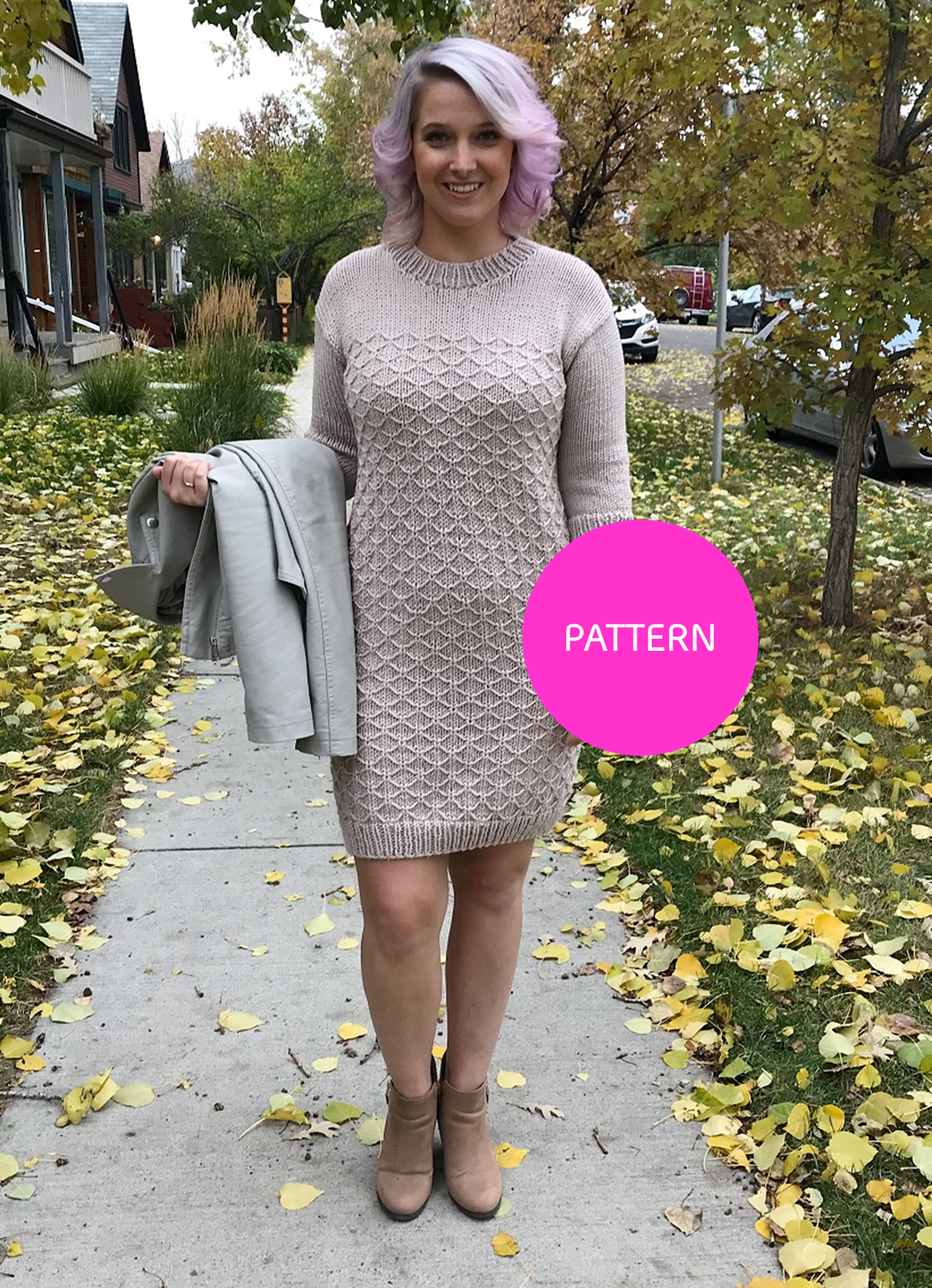 Diamond Knit Dress Pattern