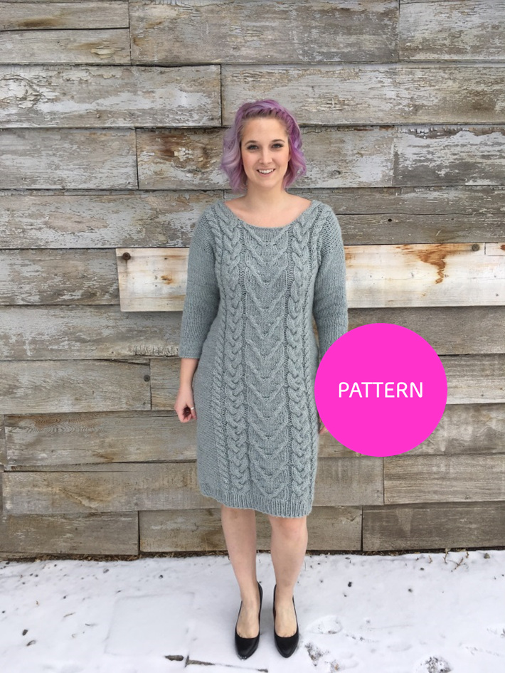 Pattern: Hot and Bothered Cable Dress
