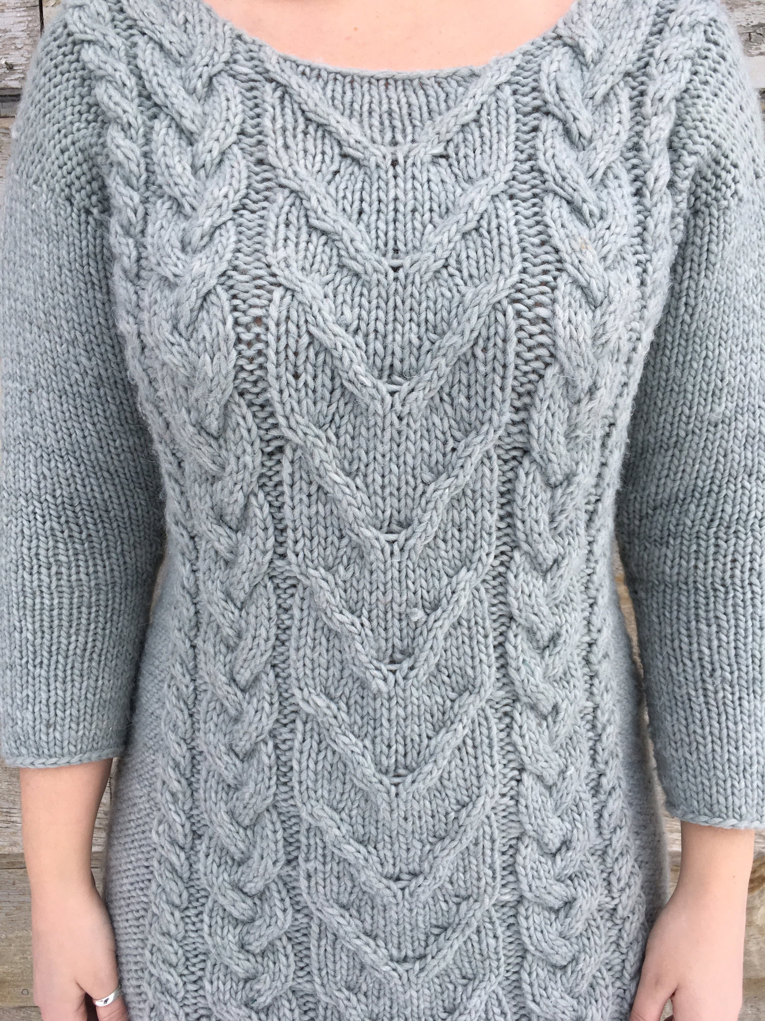 Pattern: Hot and Bothered Cable Dress — Knitatud ...