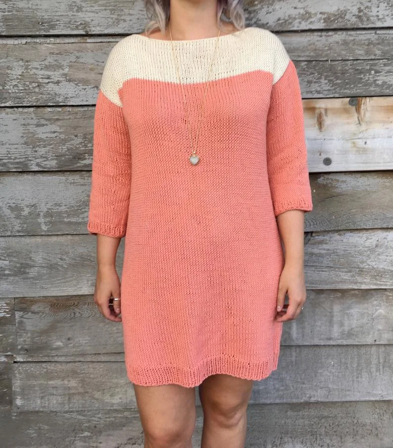 The Potato Sack Dress - Knitting Pattern Knitatude The Potato Sack Dress - Knitting Pattern Knitatude
