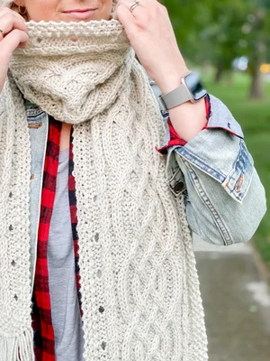 celtic cable scarf
