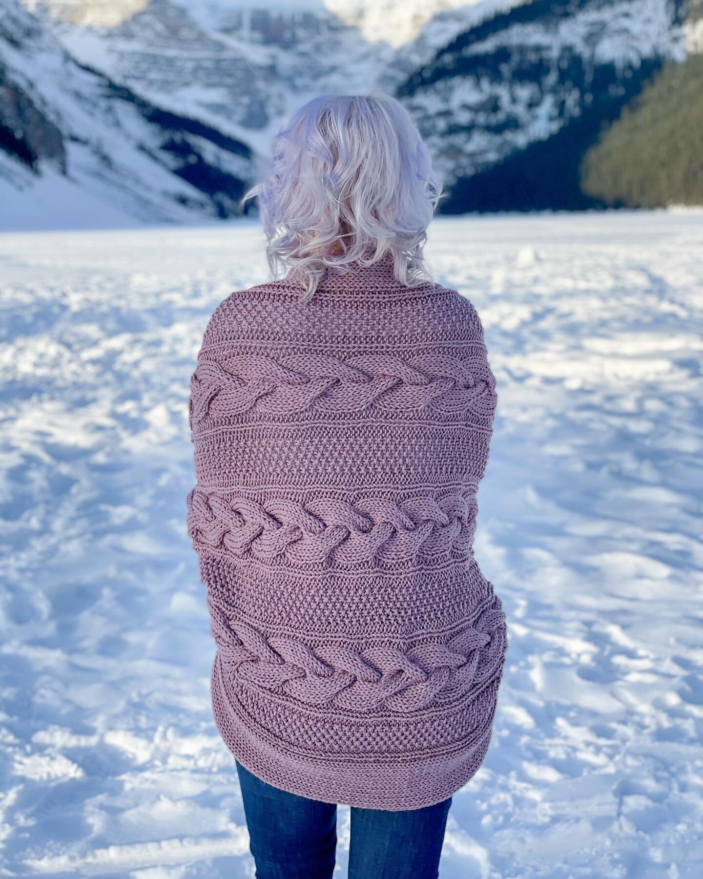 One photo. 

That&rsquo;s all you get. And it&rsquo;s the BEST shot of the whole dang day and I can&rsquo;t even. 

Lemme just say... Fall is gonna blow your socks off. 
.
Pattern: Coming Fall 2021
Yarn: Mystery company
.
.
.
.
.
.
.
.
#lakelouise #l