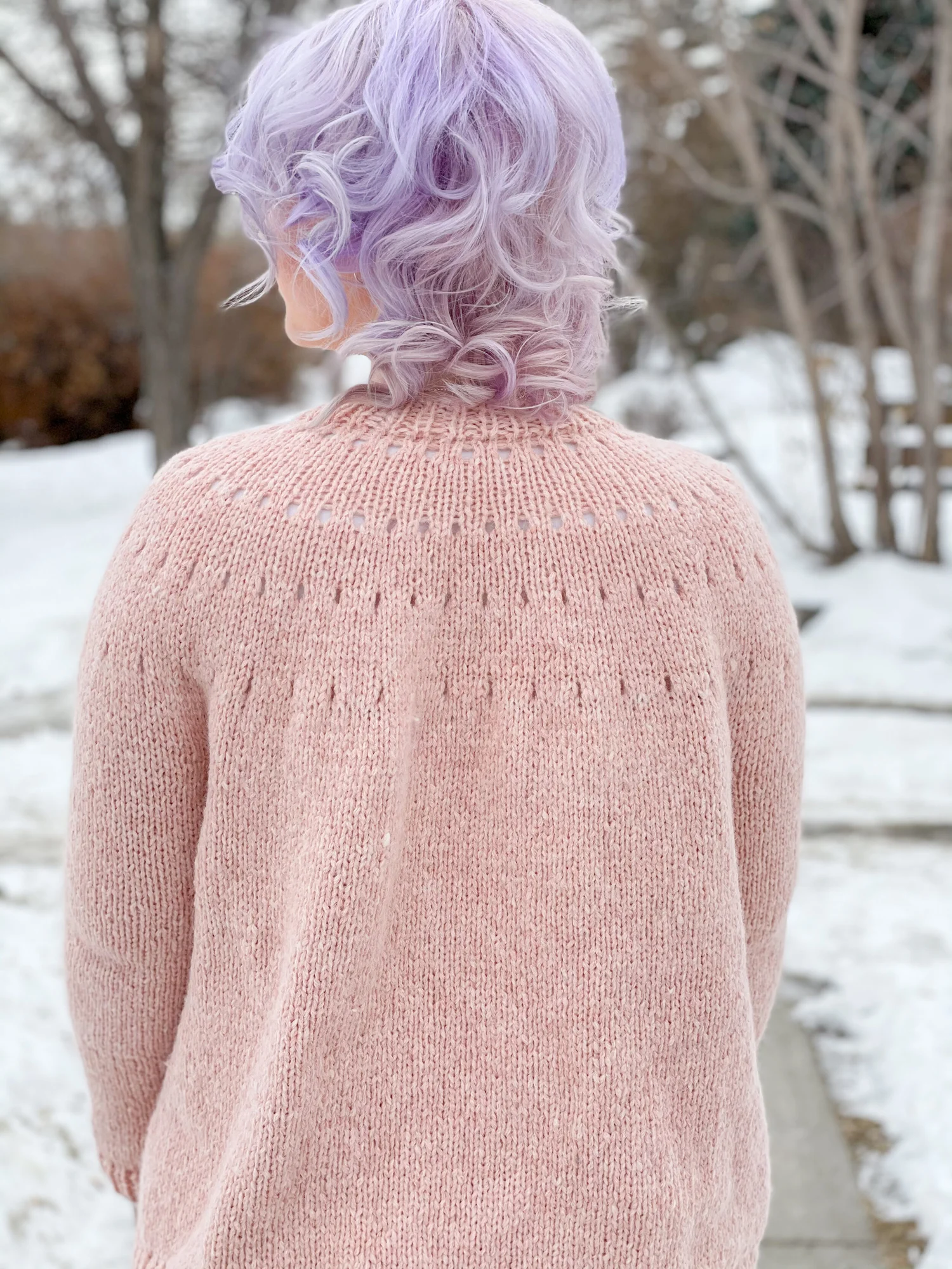 Easy Eyelet Yoke Cardigan - Knitting Pattern — Knitatude - Modern
