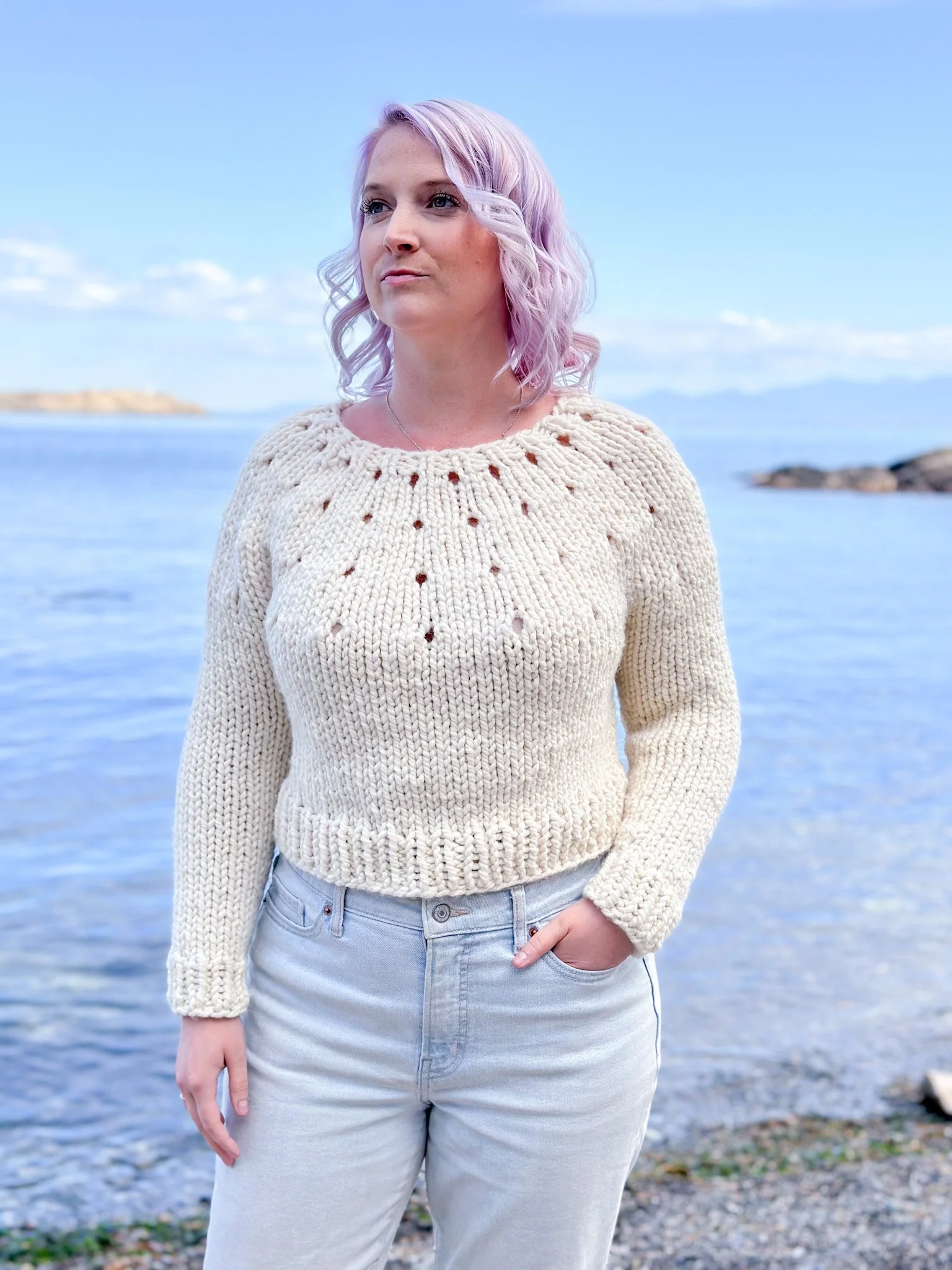 Even Easier Eyelet Yoke - Digital knitting pattern