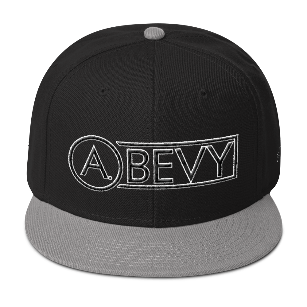 High-Profile-Hat-Black-Outlined_A.Bevy-Full-PNG-Black_Black-Bird_CREATE_mockup_Front_Gray--Black--Black.png