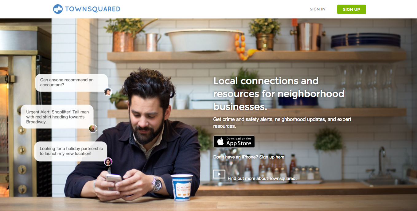 Townsquared.com web copy