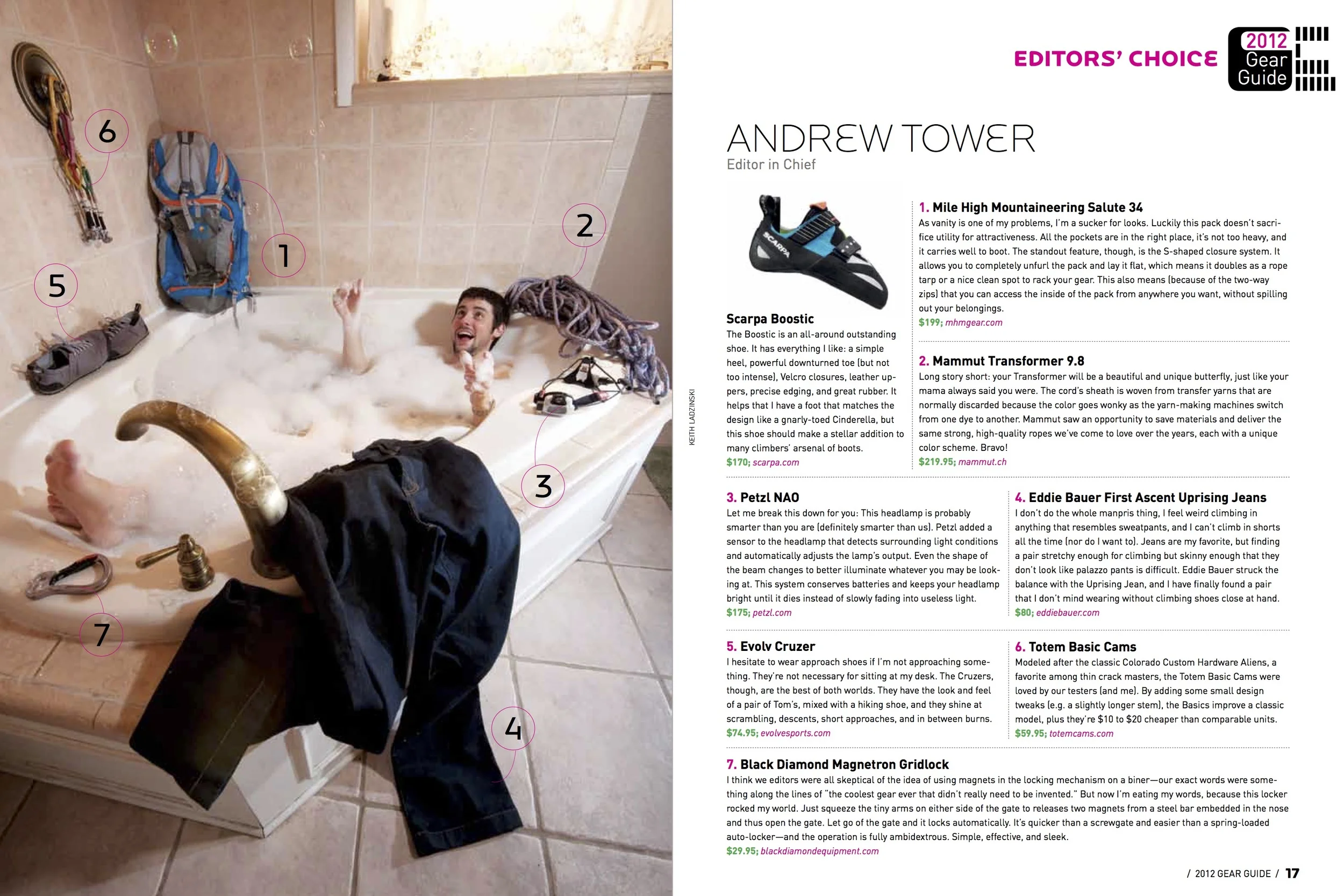 Editor's Choice | Urban Climber Gear Guide 2012