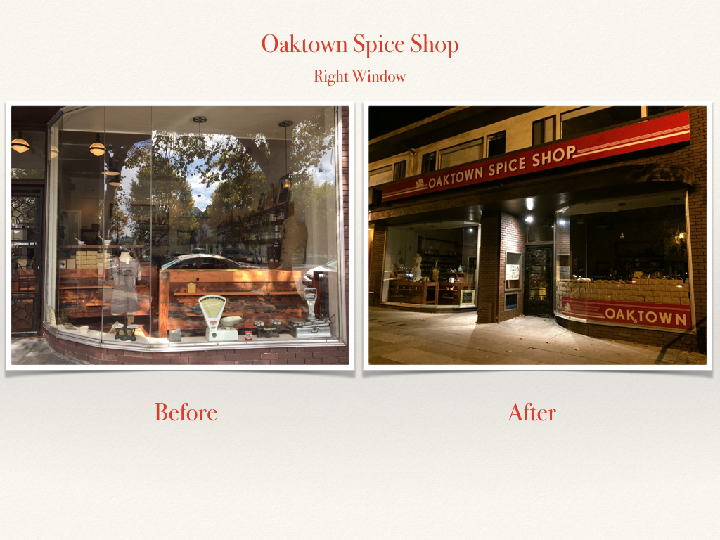 Before and After Oaktown Spice Shop 