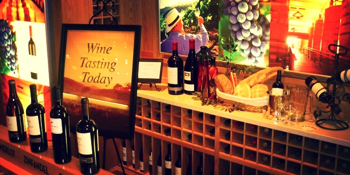 Wine Tasting Area Store Display