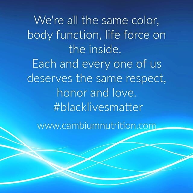 Respect and honor.  Every day

#cambiumnutritionllc #blacklivesmatter #wereallinthistogether #loveyourneighbor #honor #speakup