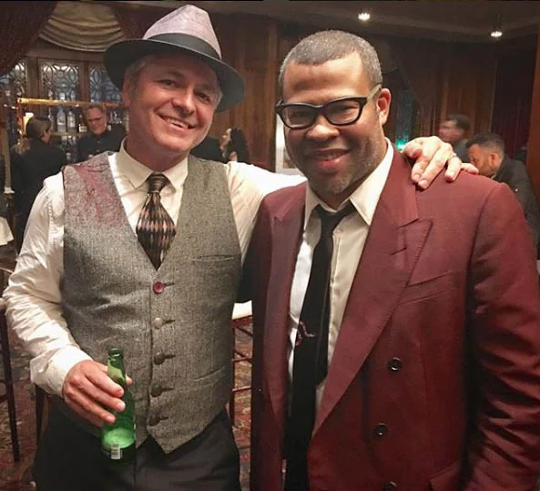 GET OUT's Cinematographer Toby Oliver with Director Jordan Peele.