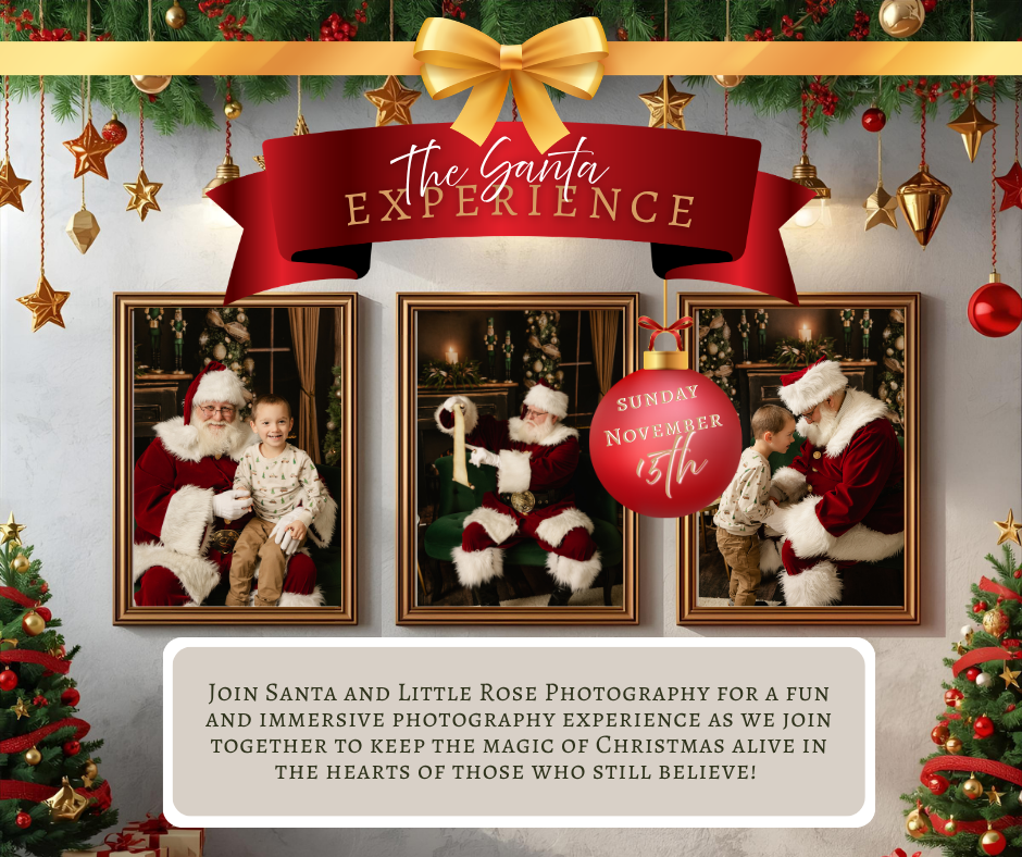 Santa Mini Session November 15 at Little Rose Photography Studio in DeKalb