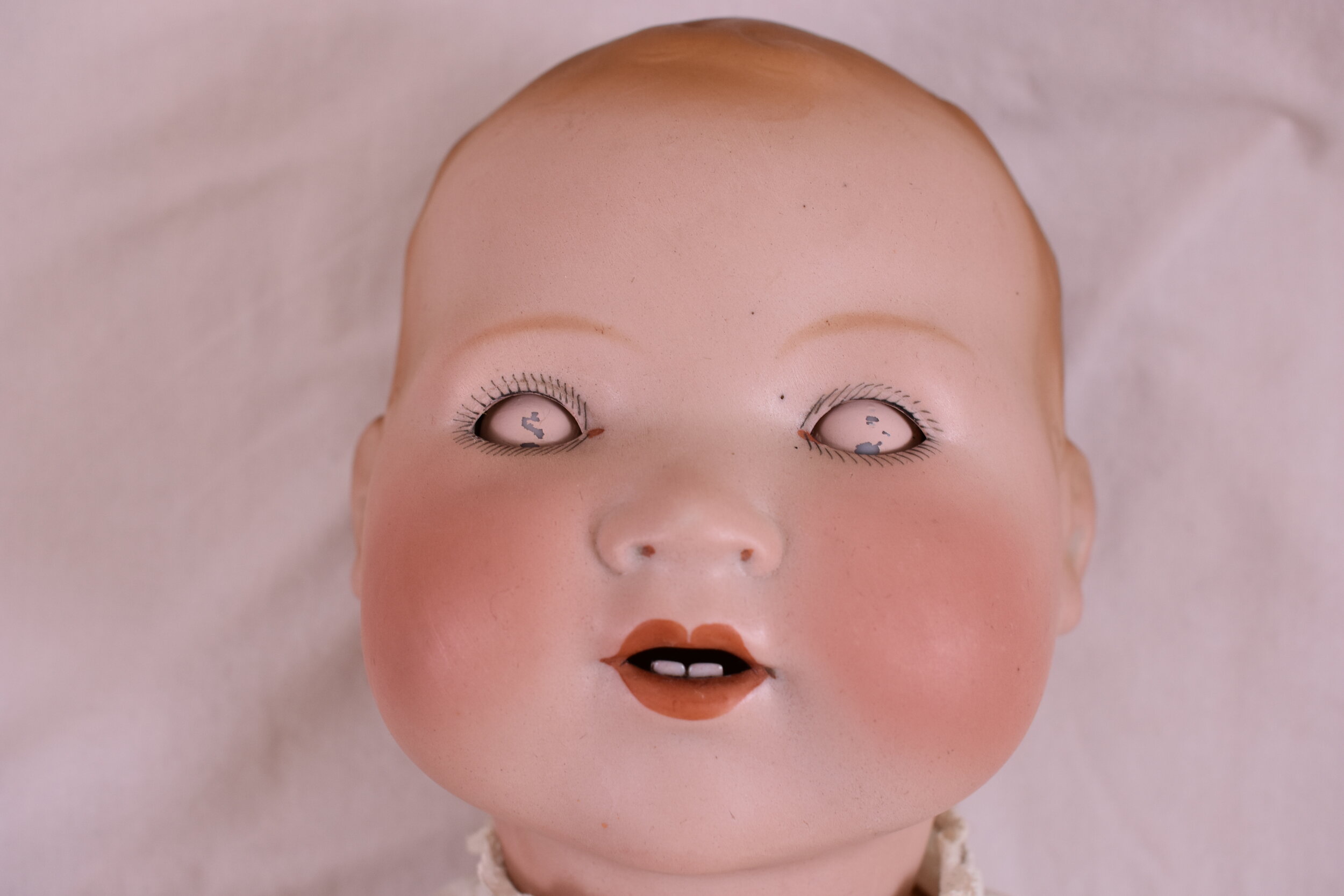 Details about   Porcelain Fat Baby Doll Body Torso 7" long doll parts repair 
