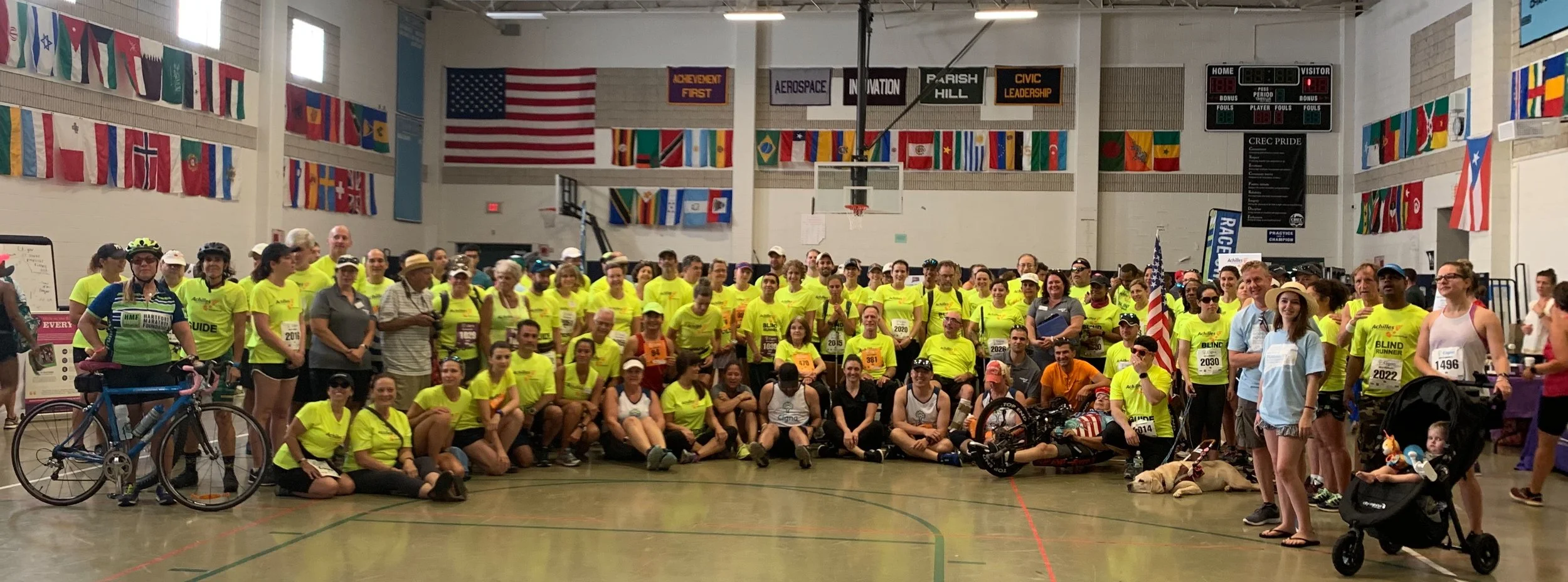 Ready, Set, Go! Achilles athletes and guides are pumped and ready to go at the 2019 Achilles Connecticut Hope & Possibility ® presented by Cigna.
