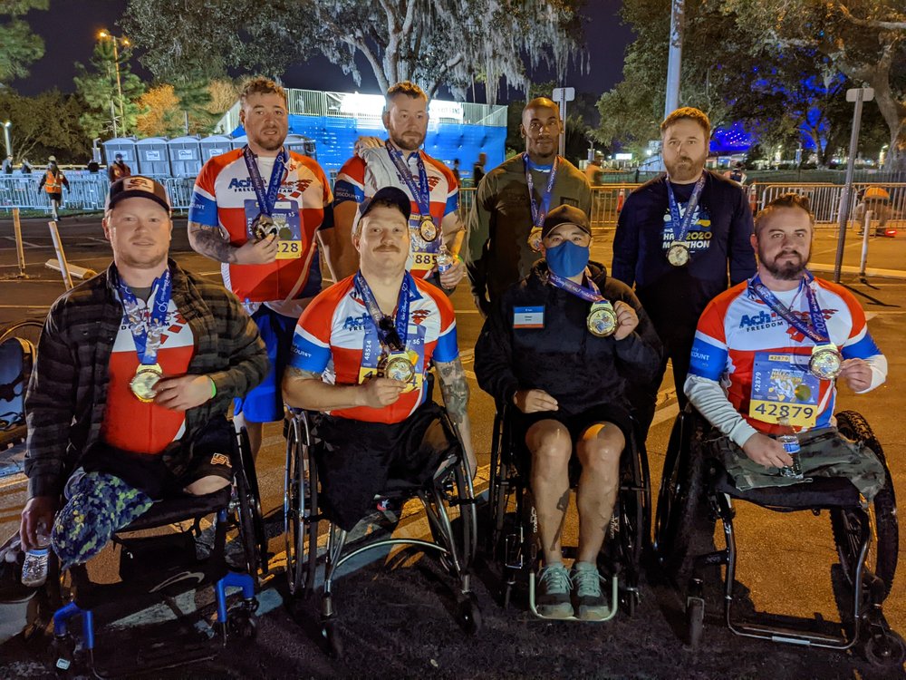 Freedom Team with their medals at Disney