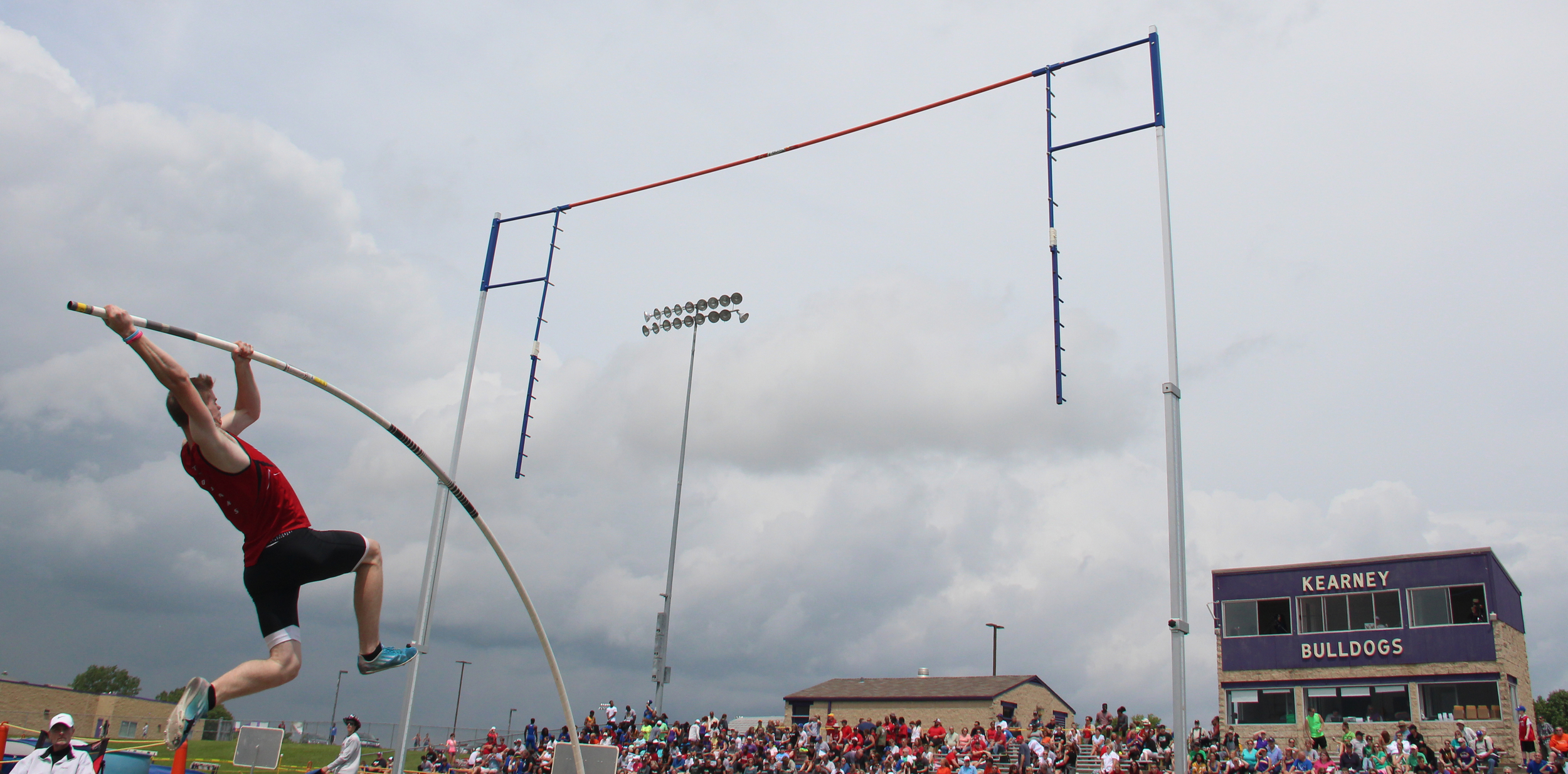 ROSS MARTIN/Citizen photo Park Hill's Chris Nilsen starts his vault during the Class 5 District 8 meet last season at Kearney High School in Kearney, Mo.