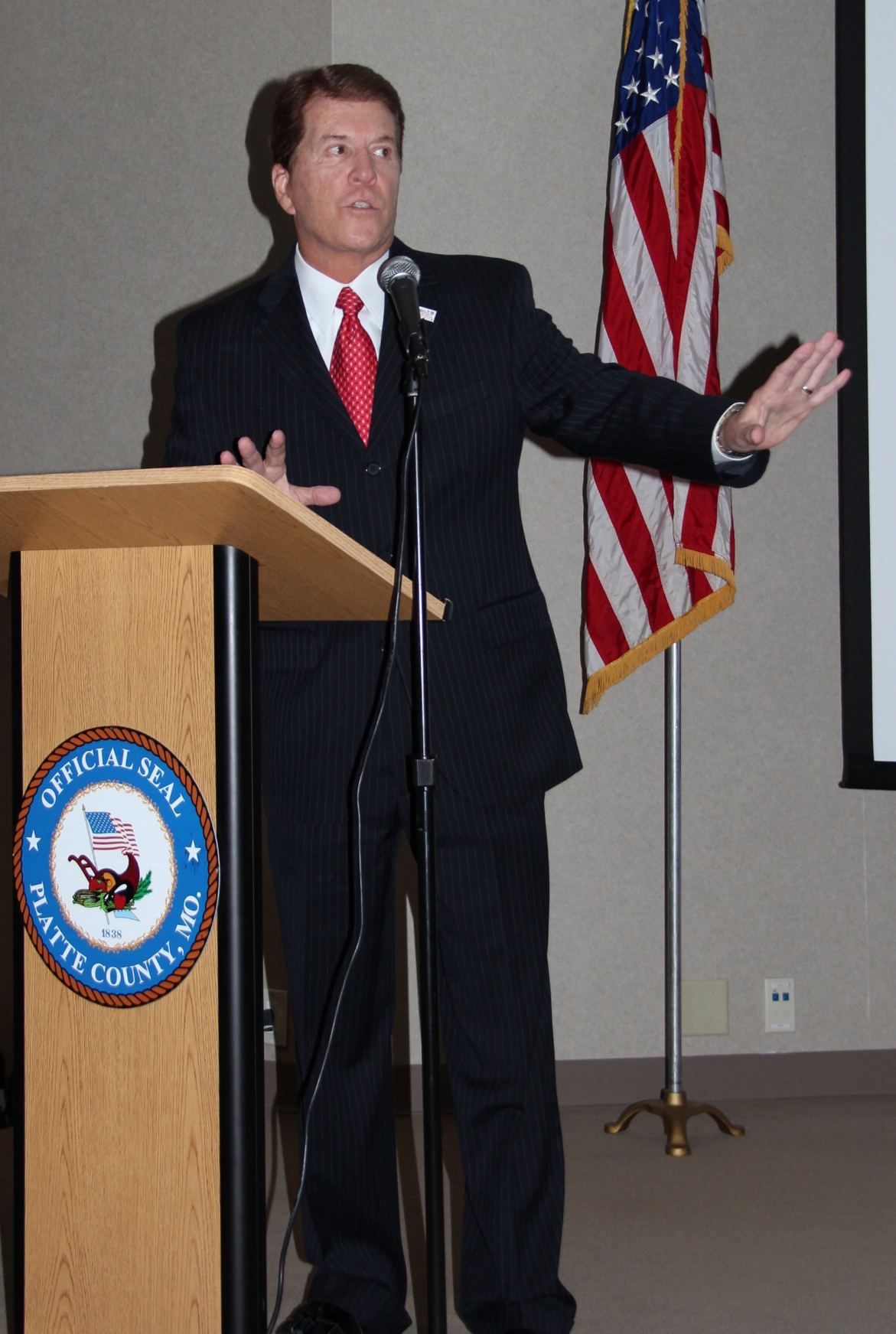 ROSS MARTIN/Citizen photo Craig Hill spoke at the 12th annual Platte County Prosecutor’s Office Victims’ Rights luncheon Friday, April 7 at the Platte County Resource Center in Kansas City, Mo.