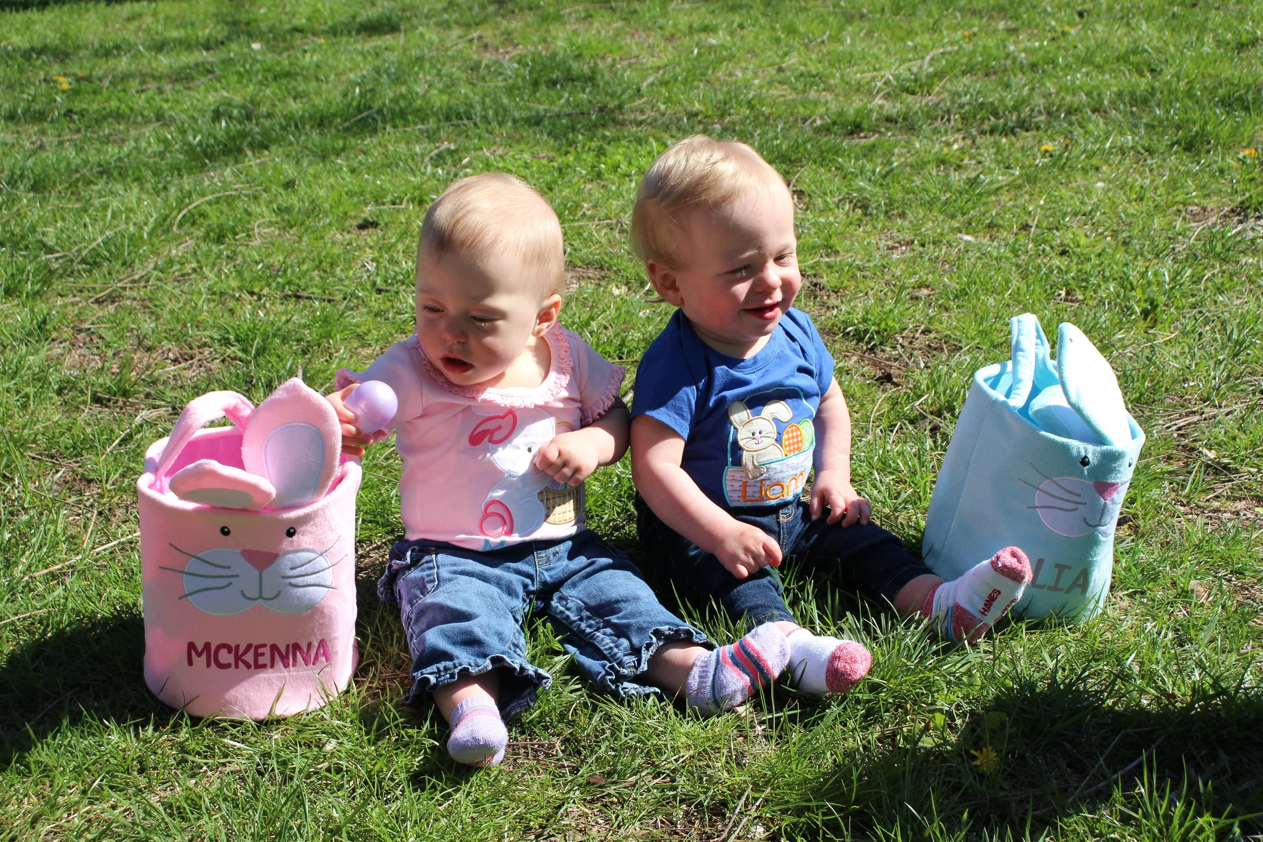 Twins McKenna and Liam Fisher, 1, of Riverside, enjoyed their first Easter egg hunt at the City of Riverside’s event held Saturday, April 20 at Renner Brenner Park. Hundreds of children enjoyed the warm weather and sprinted to hunt eggs. Riverside mayor Kathy Rose acted as master of ceremonies and the event featured tours of a Riverside fire truck and visits with the Easter Bunny. The event was moved to Renner Brenner Park due to flooding and construction work at E.H. Young Riverfront Park. JEANETTE FAUBION/Citizen photos