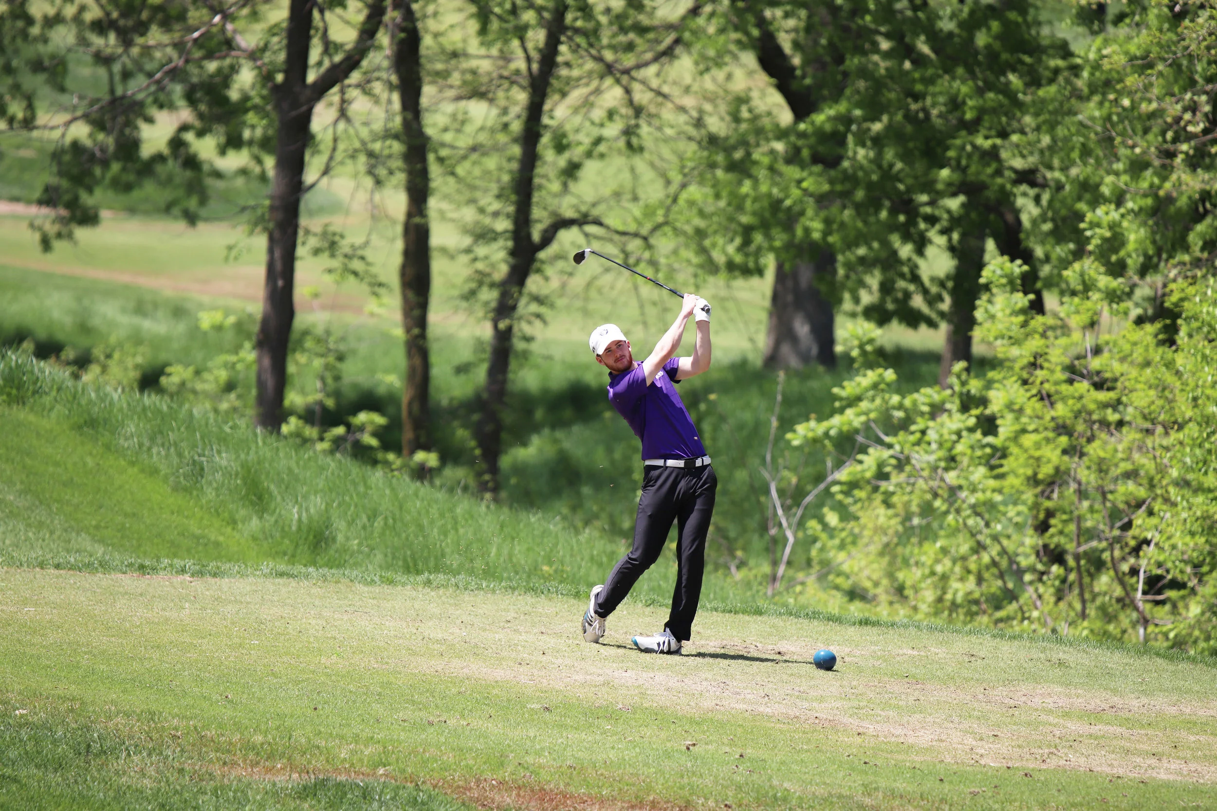CODY THORN/Citizen photo Park Hill South’s Jay Threadgill tees off at the No. 12 hole at Tiffany Greens Golf Course during the Class 4 Sectional 4 meet held on Monday, May 6 in Kansas City.