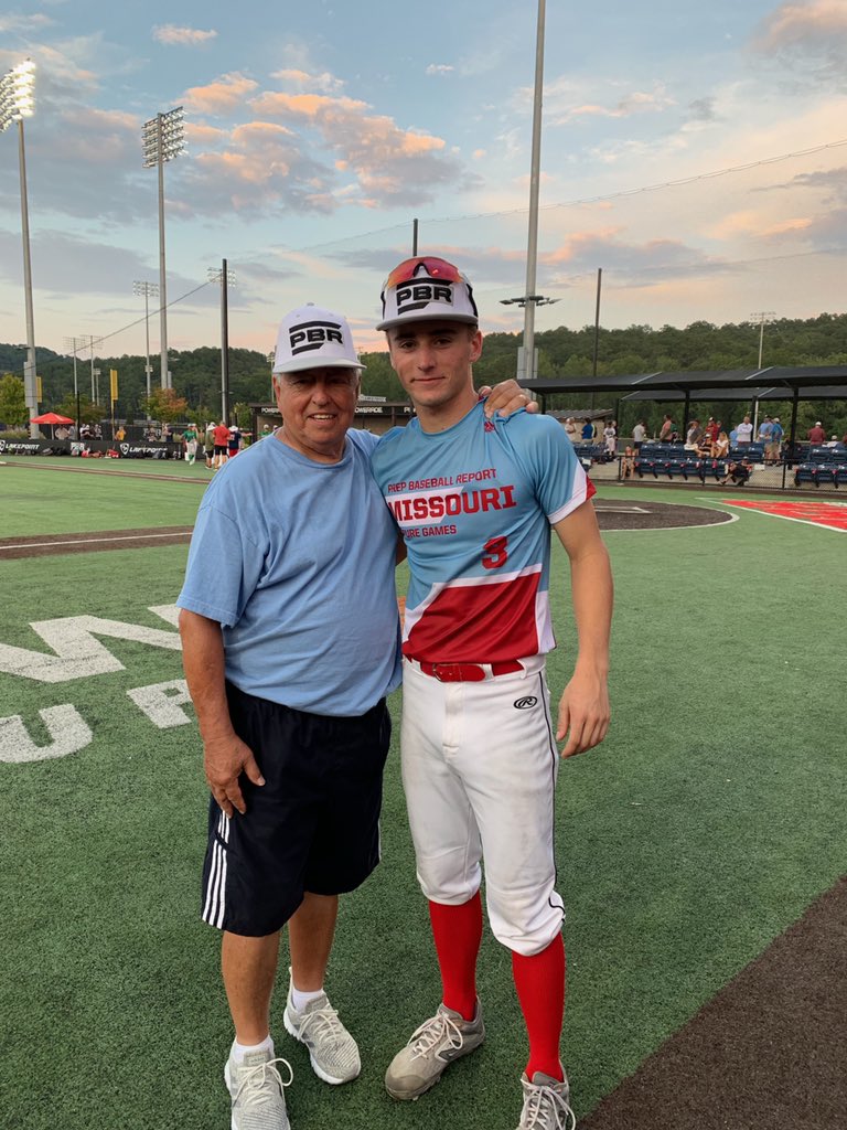 Park Hill South’s Dylan Hufft, right, took part in the PBR Futures Game in Atlanta recently.