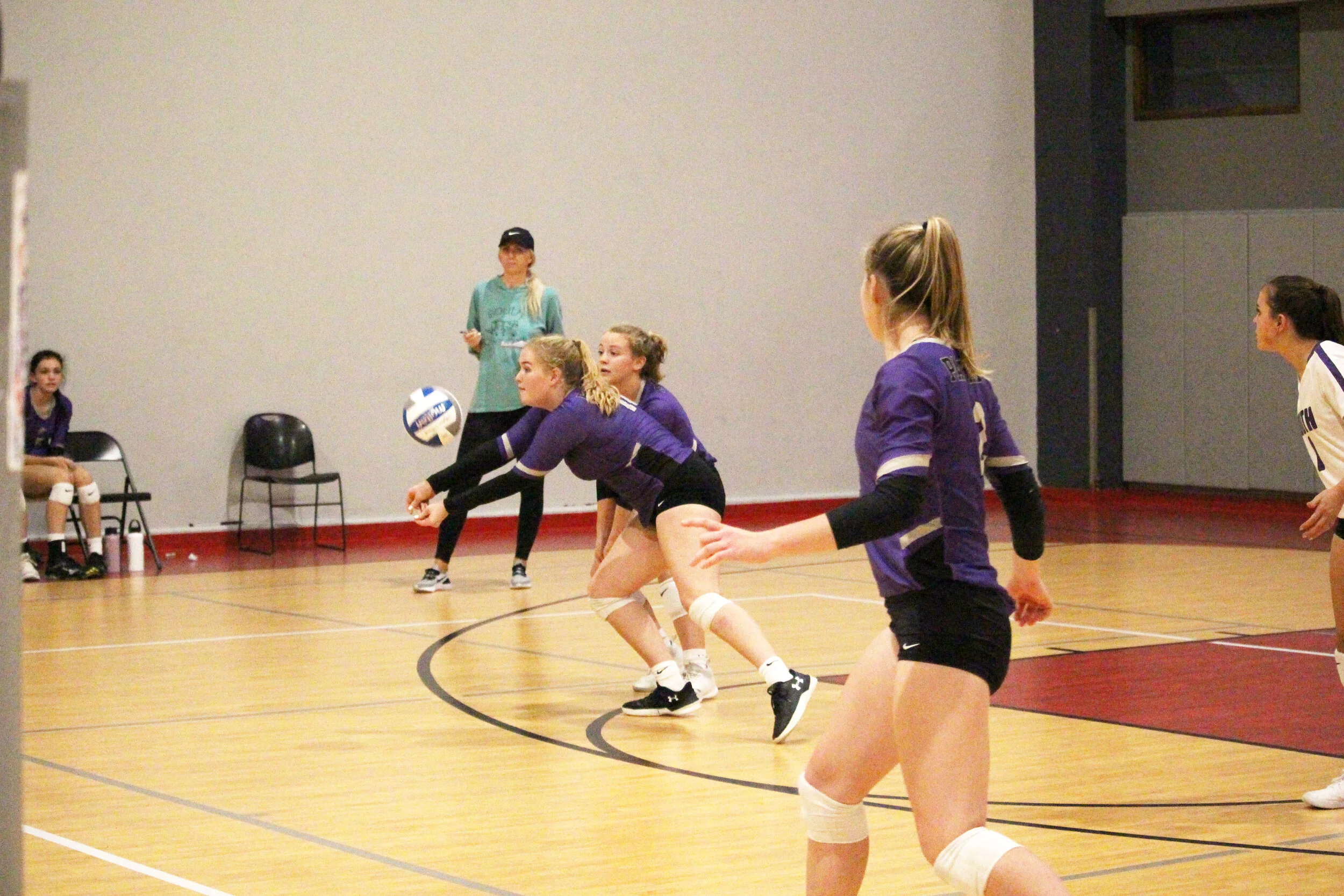 CODY THORN/Citizen photo Park Hill South’s Abigail Day digs the ball during a match against Eureka on Saturday, Oct. 5 at the Blue Springs South Tournament in Blue Springs.