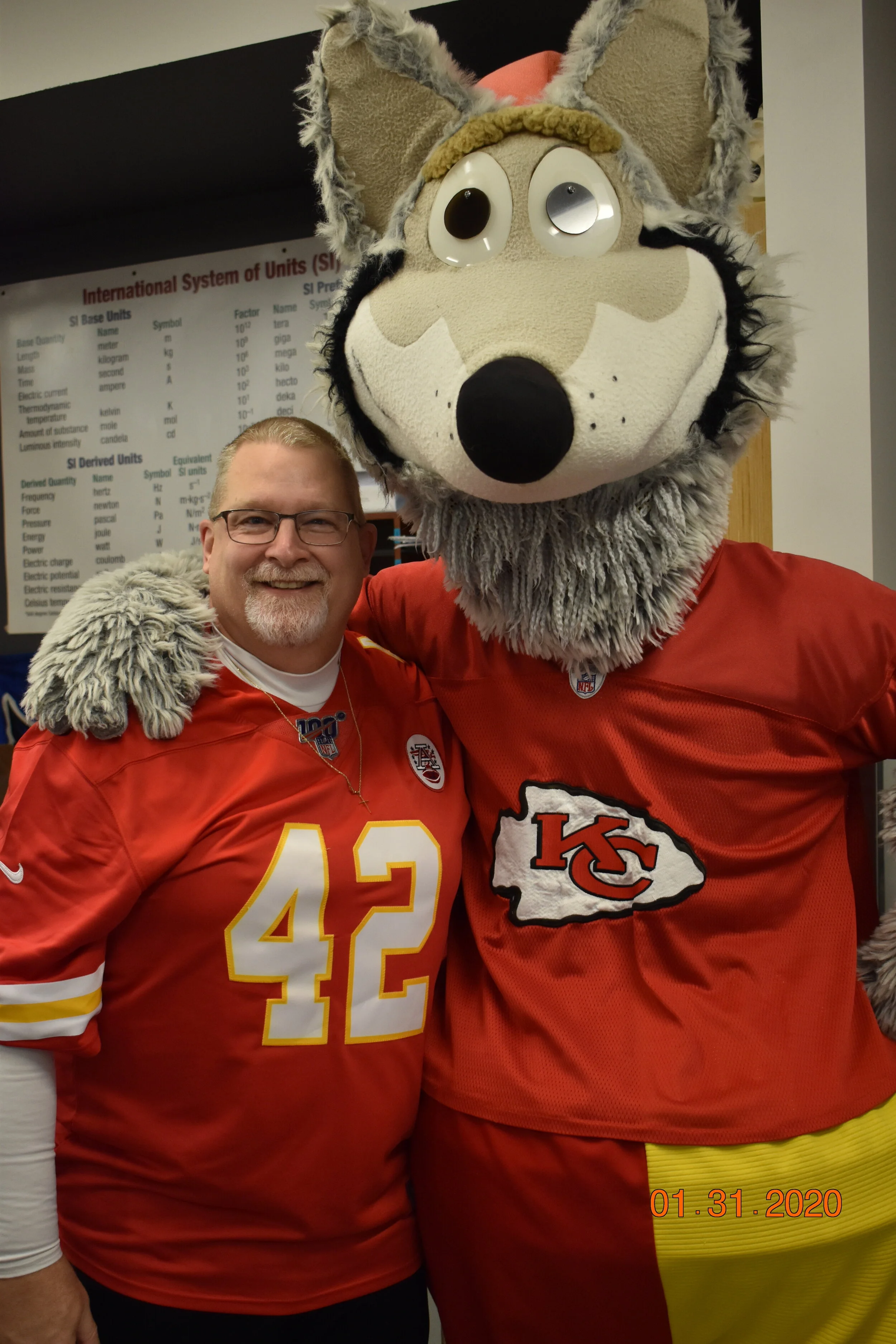 KC Wolf at Red Friday in Weston, 1-31-2020
