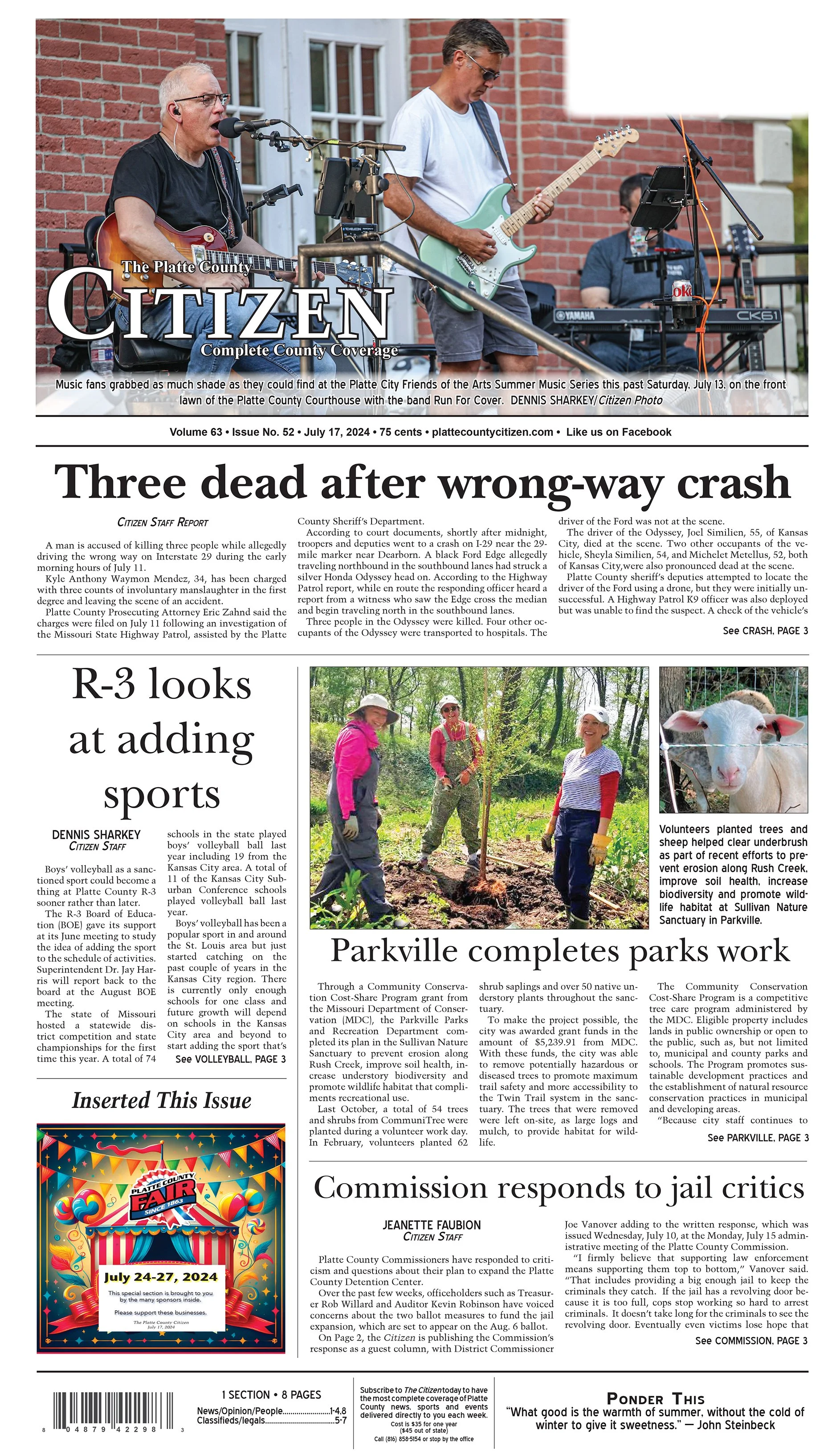 Citizen Front Page — The Platte County Citizen