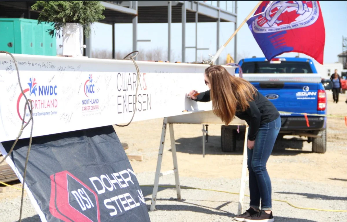 Construction milestone reached for Northland Workforce Development Center 