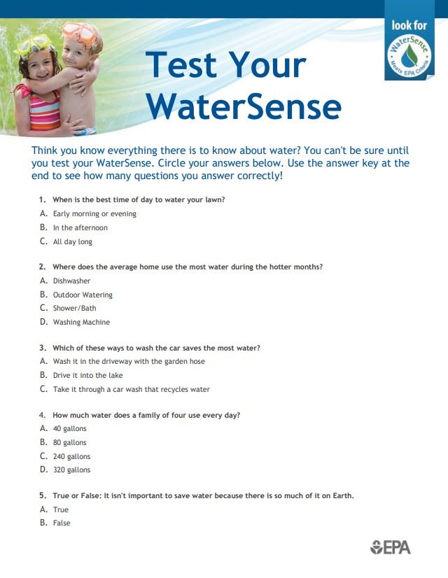 Test your watersense
