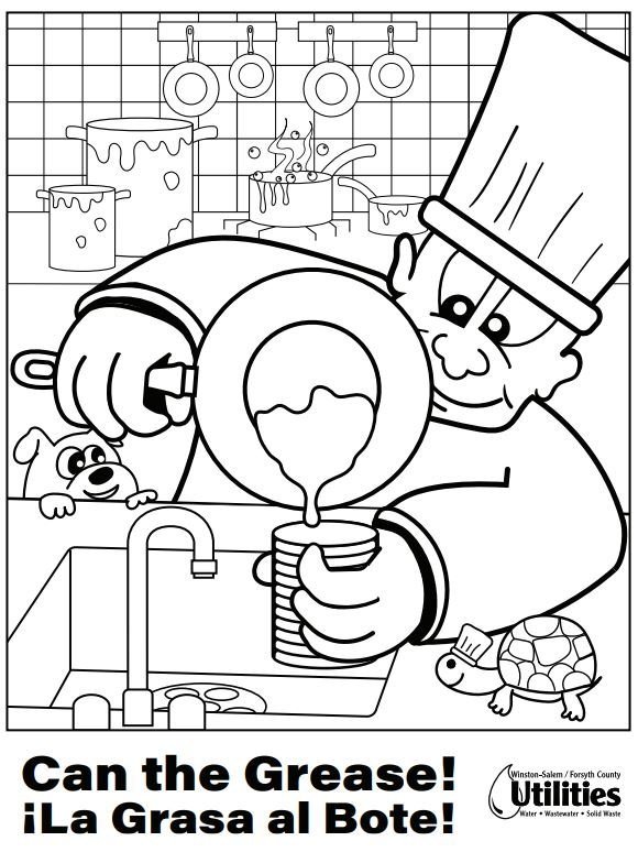 Can the Grease coloring sheet