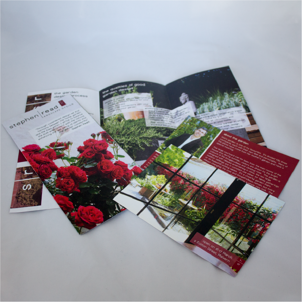 Print design for a landscape gardener.
