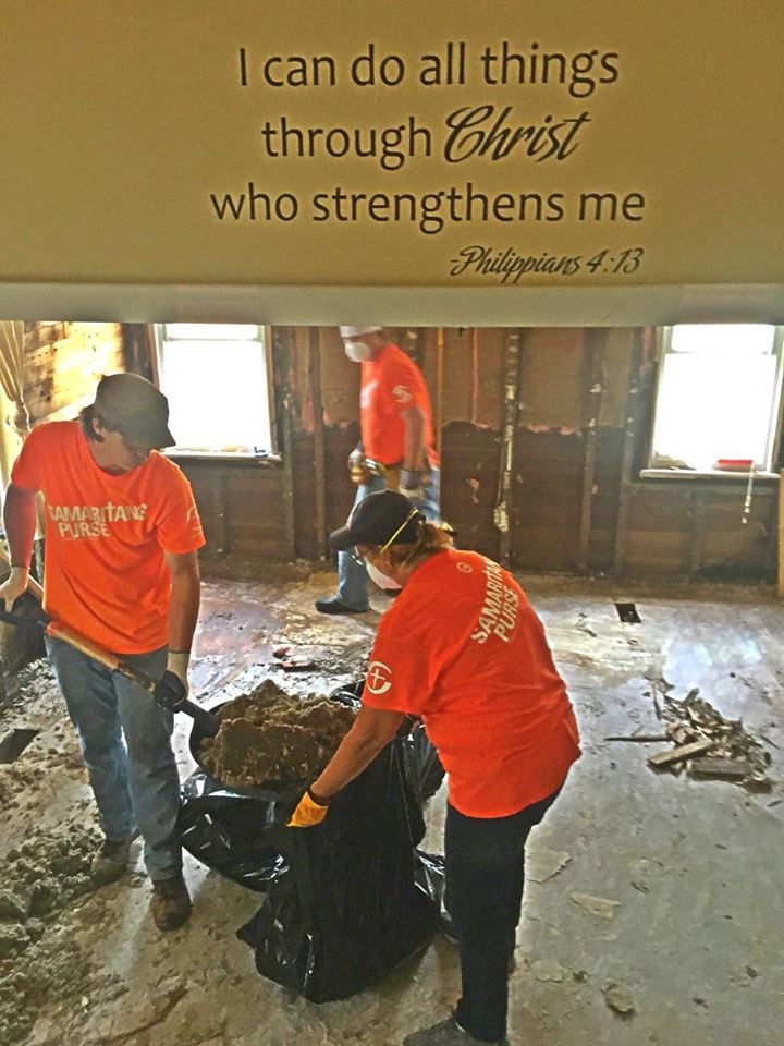 This was on the wall of one of the homes we worked on. It says it all, He is our strength indeed.