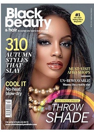 Desi on the cover of Black Beauty &amp; Hair Magazine